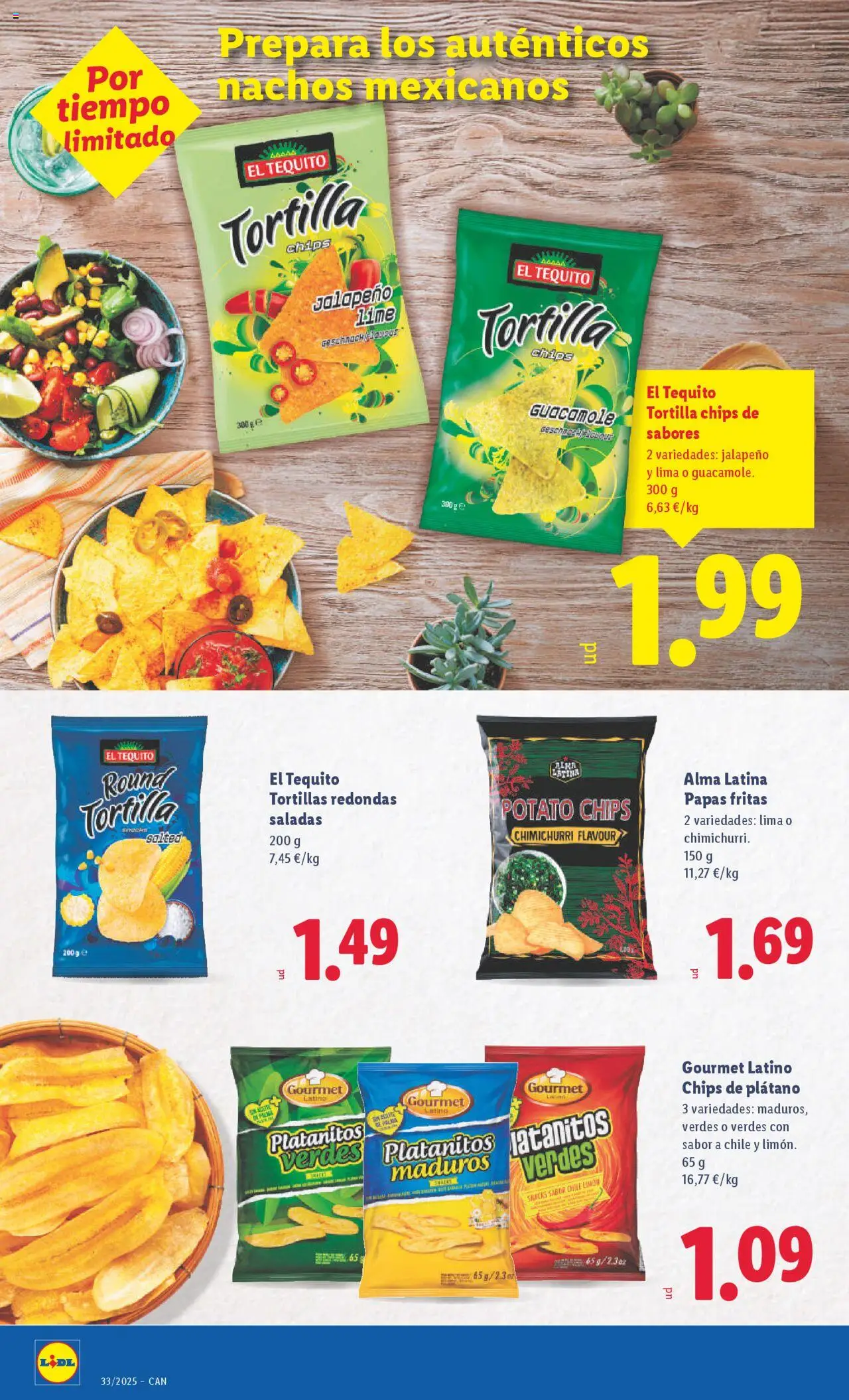 Lidl - Canarias  │ válido desde el 11.08.2025 | Página: 28 | Productos: Lima, Καλτσάκια μισά, Papas fritas, Guacamole