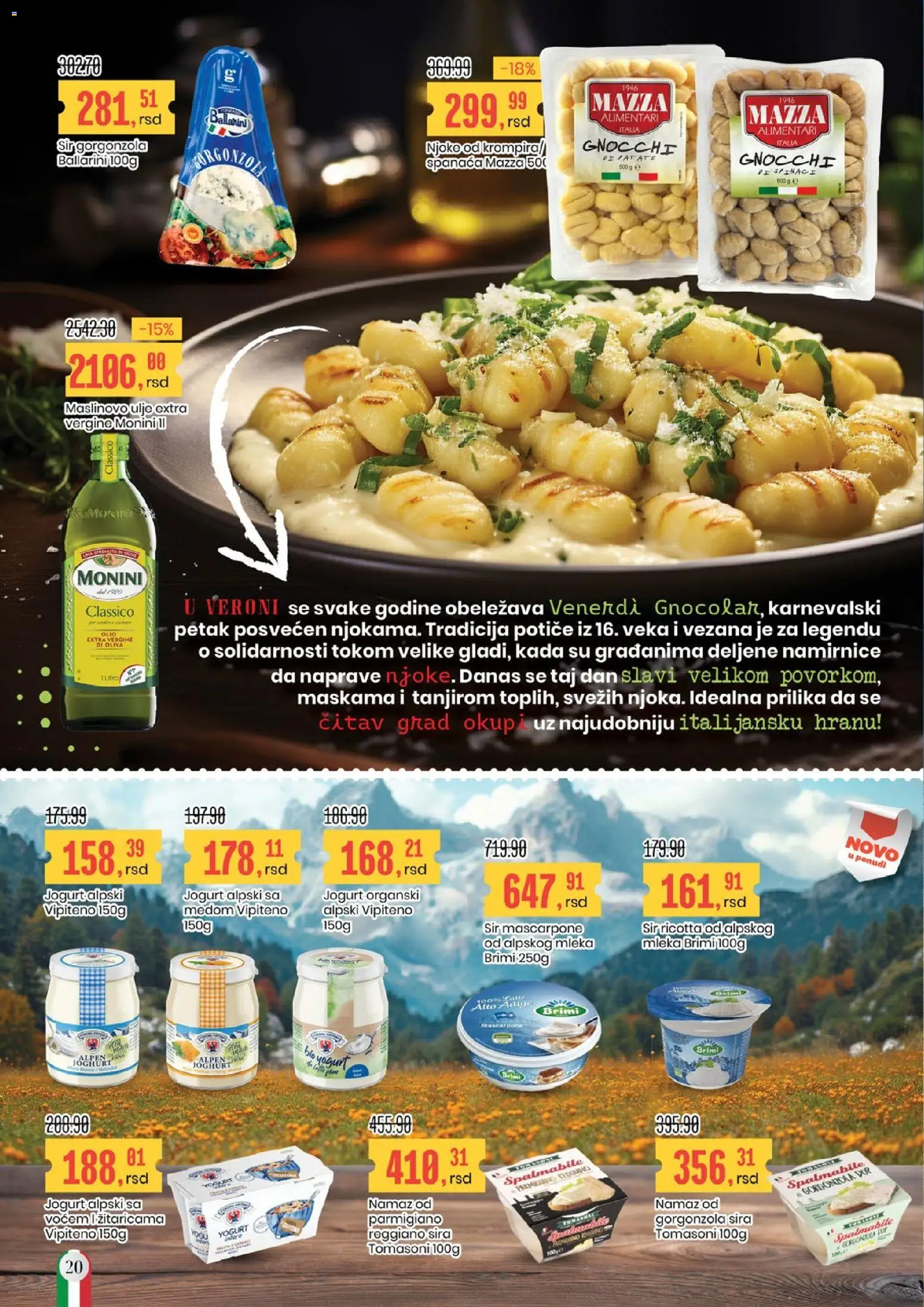 Aroma Market katalog - važi od 26.12.2025 | Strana: 20 | Proizvode: Monini, Ulje, Mascarpone, Maslinovo ulje