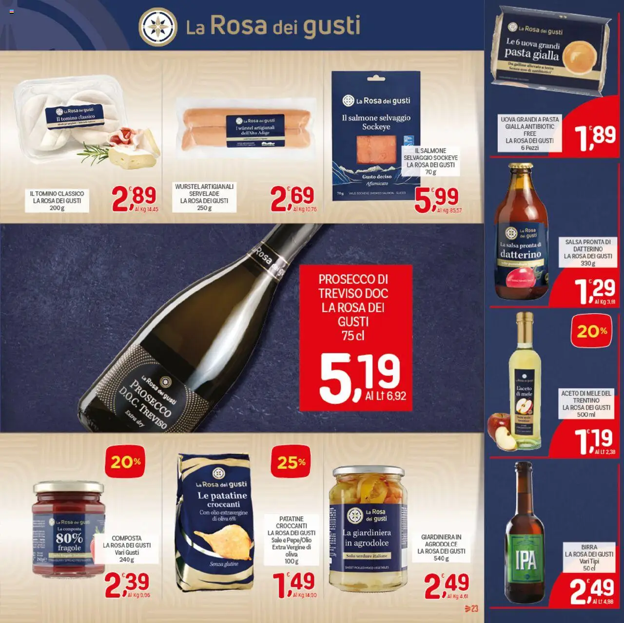 Volantino CRAI del 04.09.2025 | Pagina: 23 | Prodotti: Patatine, Prosecco, Sale, Wurstel
