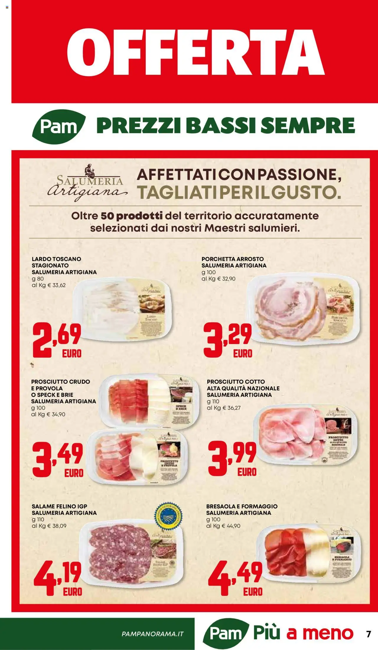 Volantino PAM del 09.10.2025 | Pagina: 7 | Prodotti: Speck, Porchetta, Formaggio, Prosciutto
