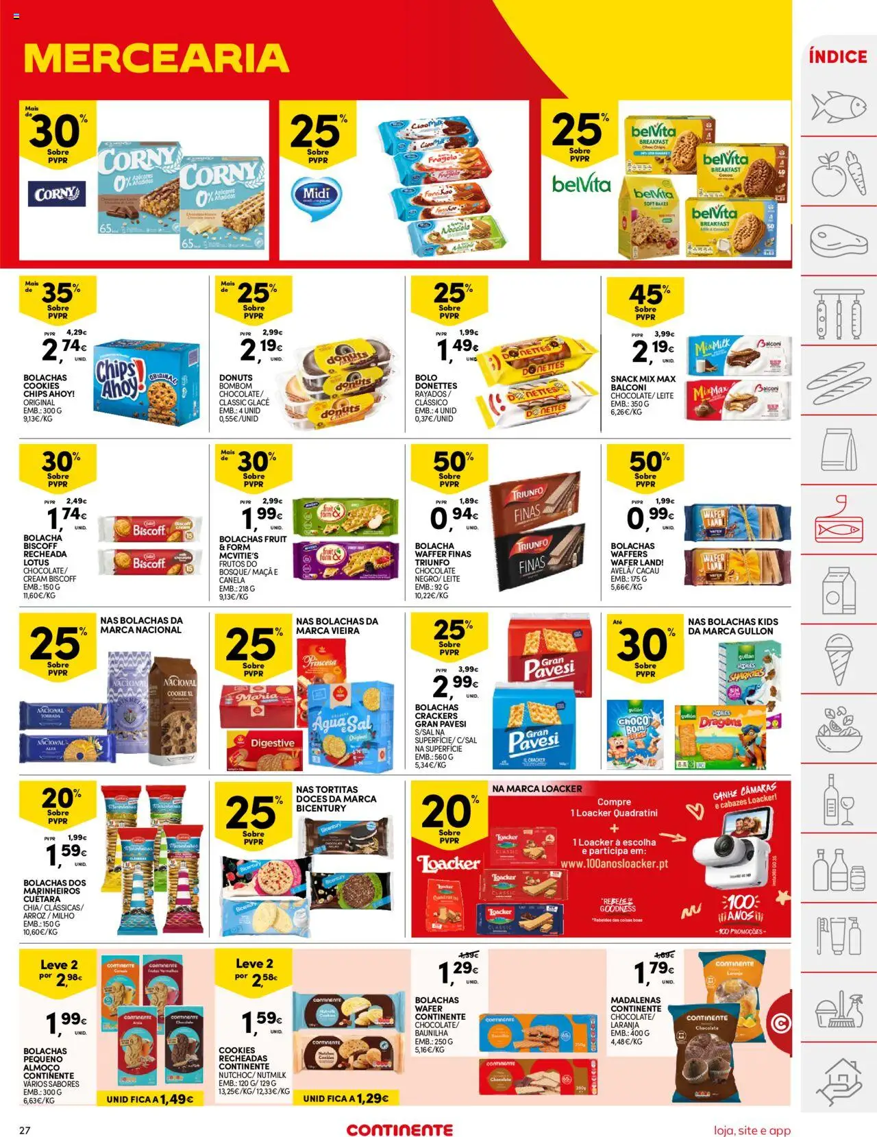 Continente folheto │ válido de 03.06.2025 | Página: 27 | Produtos: Bolo, Maça, Arroz, Doces