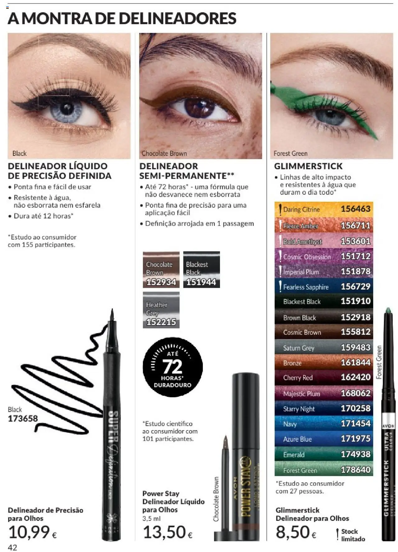 Catálogo Avon Campanha 8 │ válido de 01.08.2025 | Página: 42 | Produtos: Agua, Delineador, Chocolate