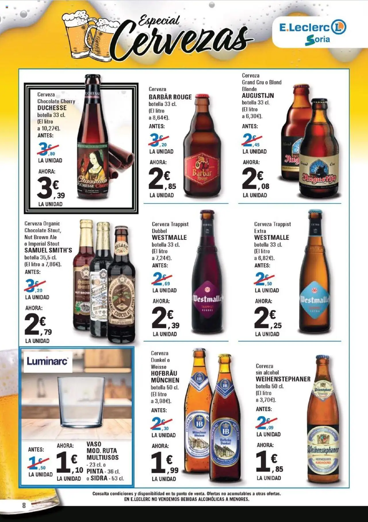 E.Leclerc folleto │ válido desde el 15.10.2025 | Página: 8 | Productos: Chocolate, Cerveza