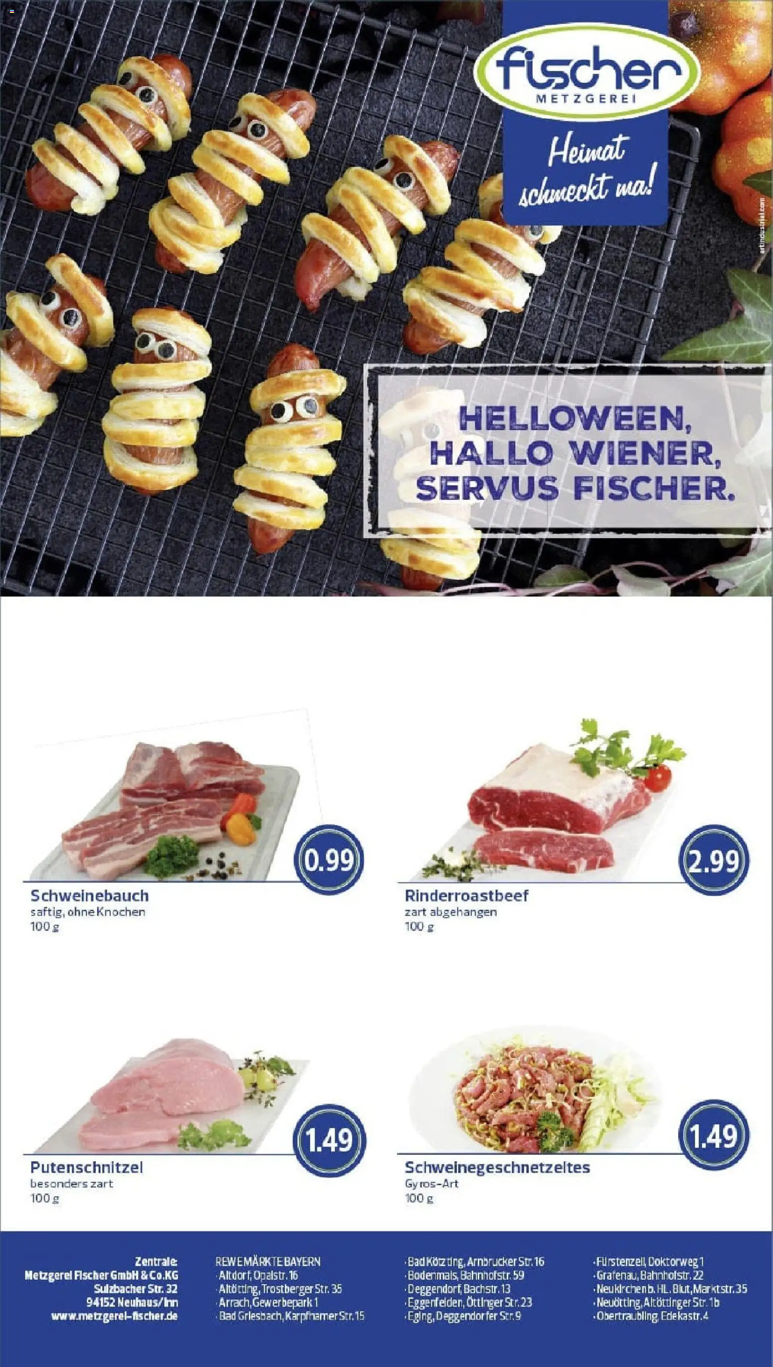 Rewe prospekt Obertraubling	 – gültig ab 26.10.2025 | Seite: 10 | Produkte: Schweinebauch, Bad, Putenschnitzel