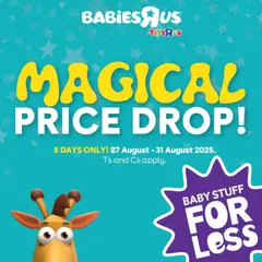 Preview of Babies R Us specials valid from 27.08.2025
