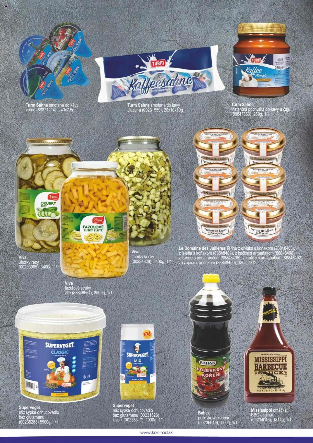 Nové KON - RAD akcie – leták je platný od 01.05.2025 | Strana: 48 | Produkty: Smotana, Korenie, Omáčka, Uhorky