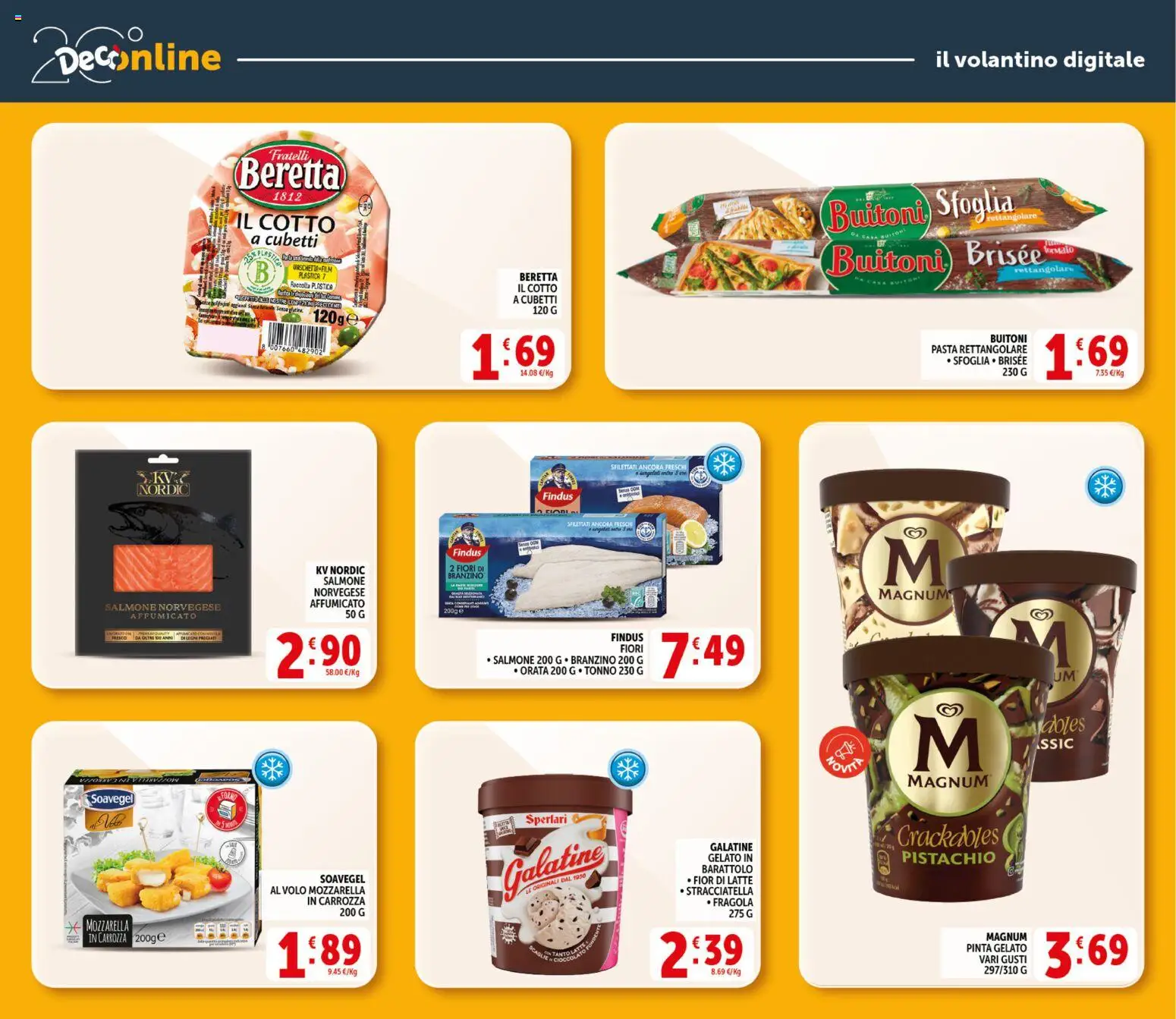 Volantino Decò del 21.04.2026 | Pagina: 23 | Prodotti: Gelato, Mozzarella, Pasta, Stracciatella
