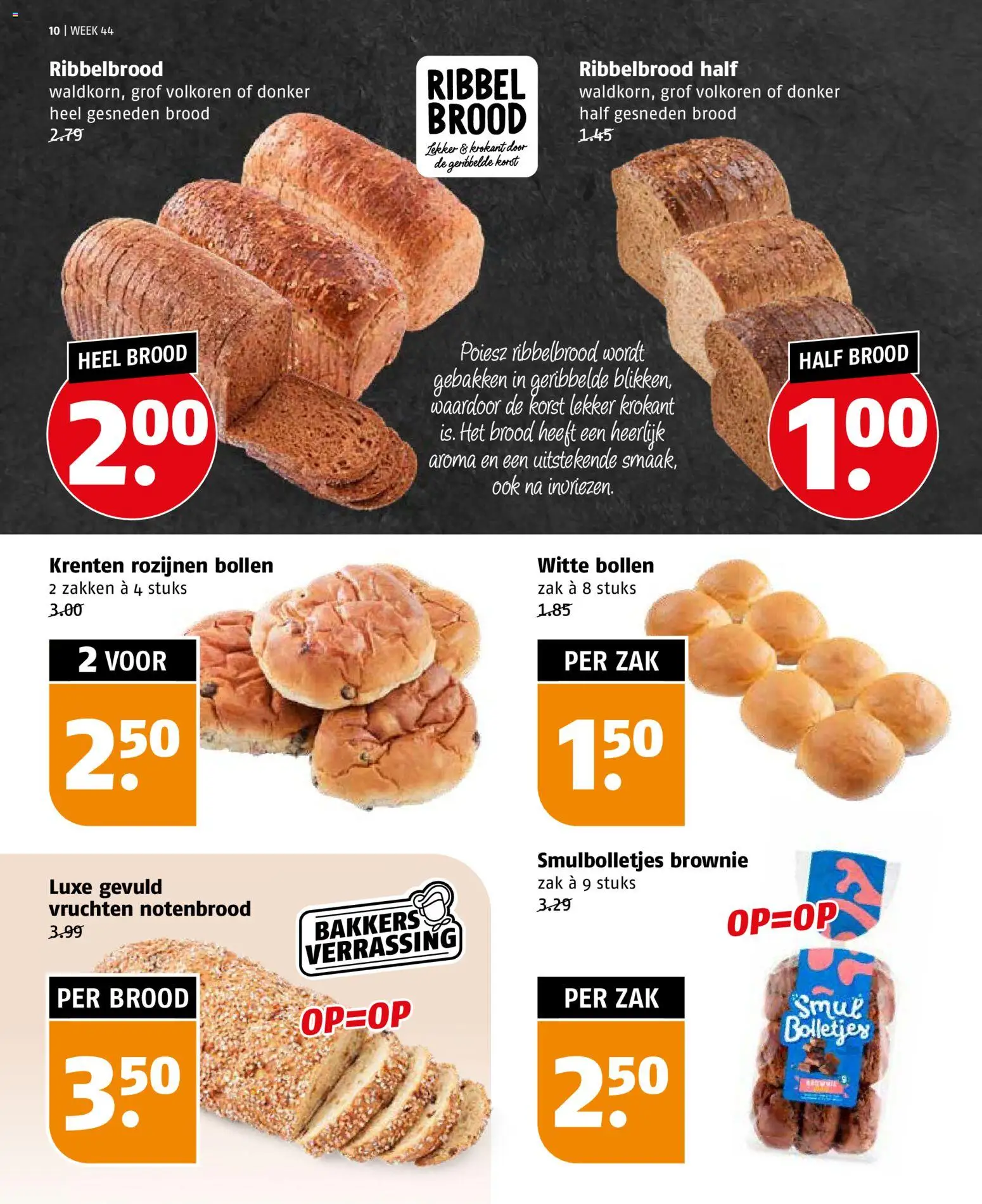 {H1} | Pagina: 10 | Producten: Brood, Rozijnen, Zak, Bolletjes