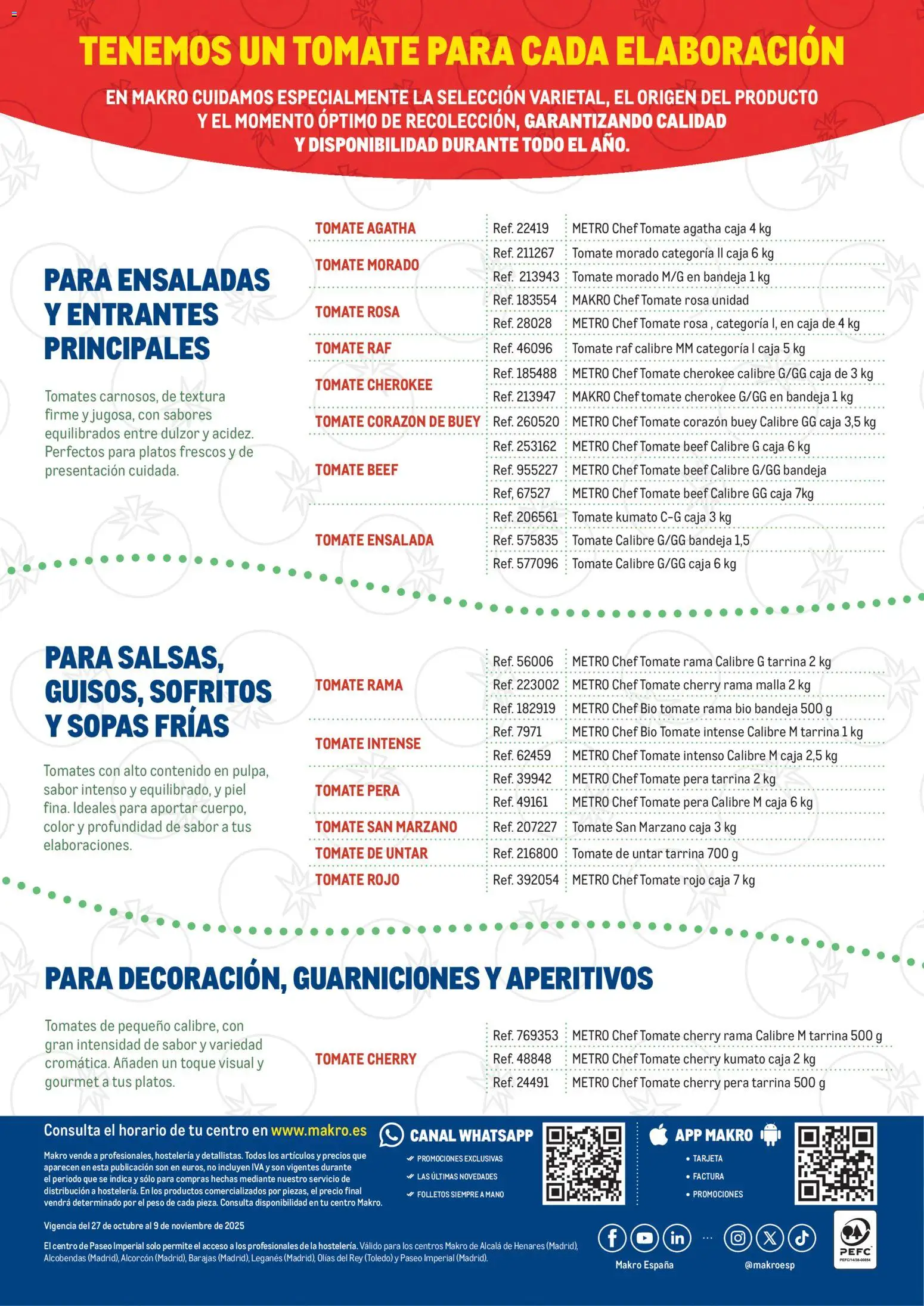 Makro - Especial Tomates Centro │ válido desde el 27.10.2025 | Página: 2 | Productos: Ensalada, Peso, Bandeja, Caja