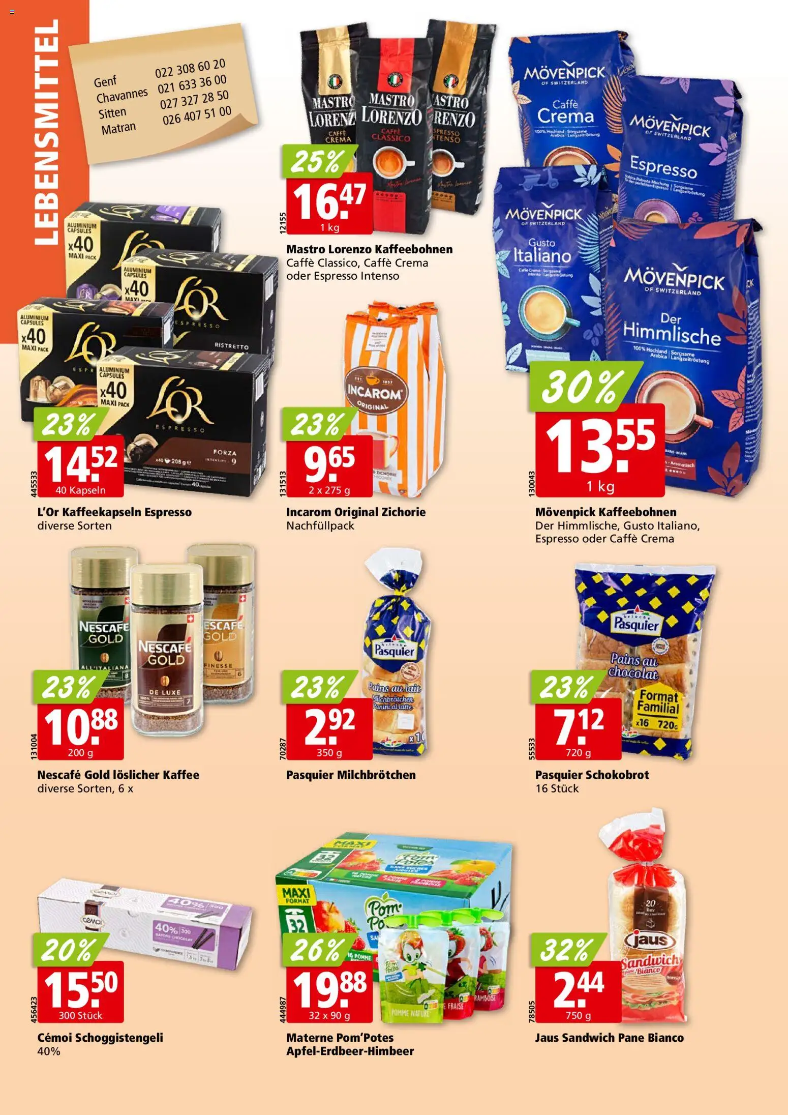 Aligro aktionen Chavannes, Matran, Genf, Sitten – gültig ab 27.05.2026 | Seite: 18 | Produkte: Pane, Kaffee