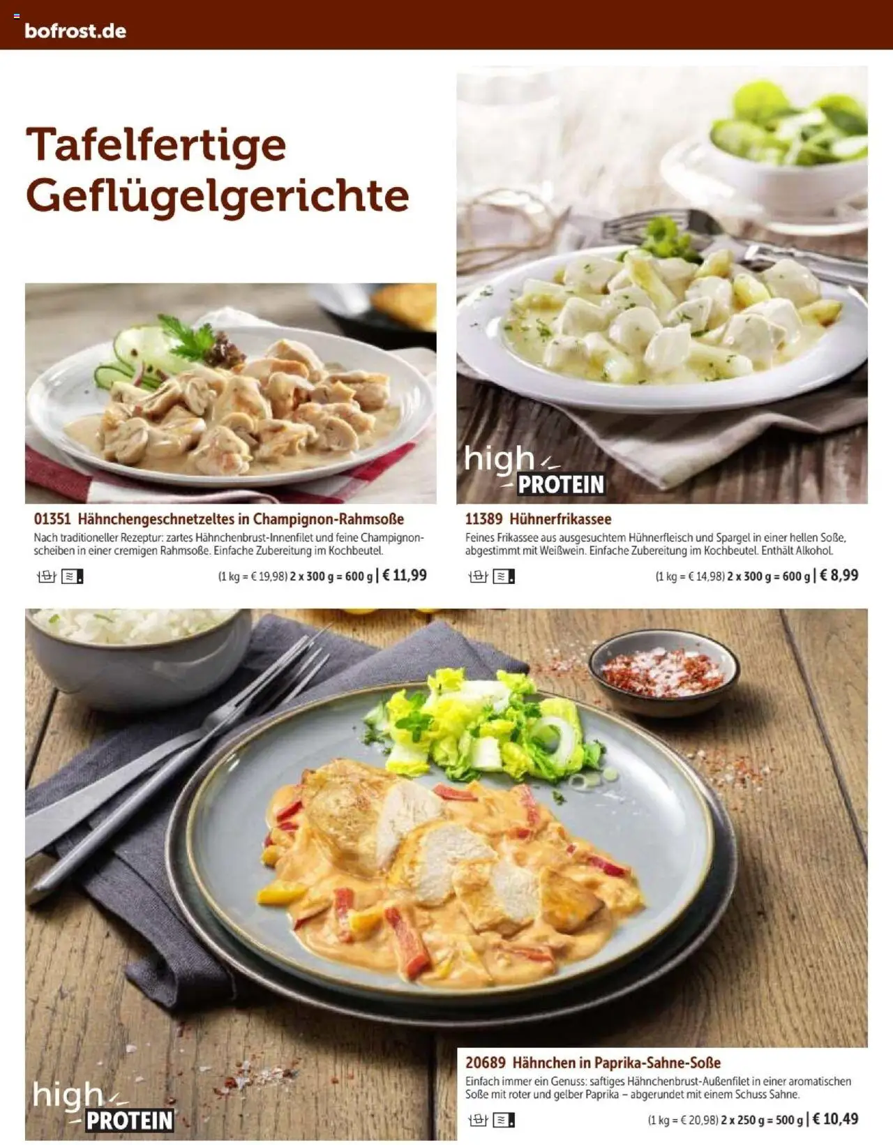 Bofrost Katalog - gültig ab dem 07.09.2025 | Seite: 74 | Produkte: Hahnchen, Paprika, Soße, Hühnerfleisch