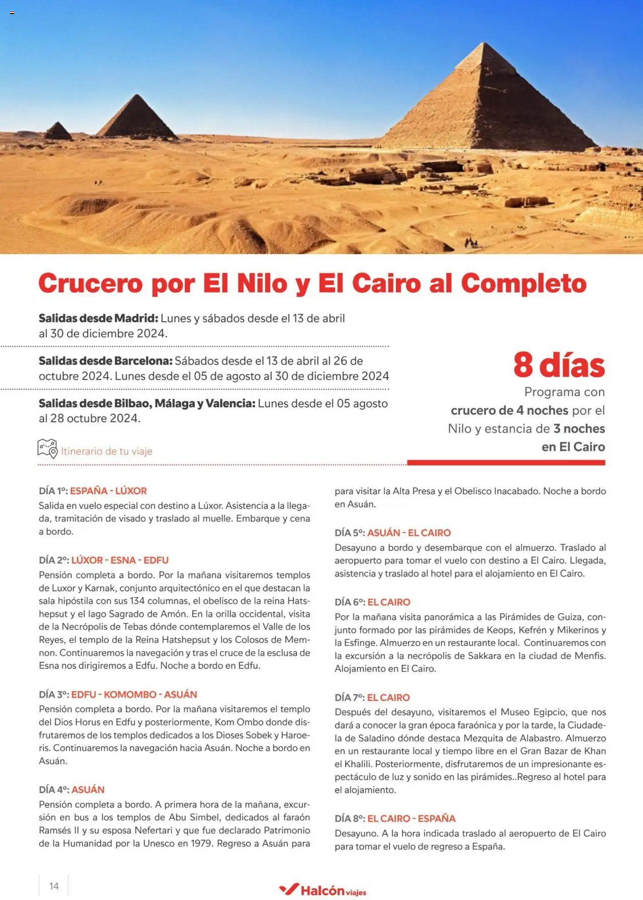 Halcón Viajes Egipto │ válido desde el 15.04.2024 | Página: 14 | Productos: Navegación
