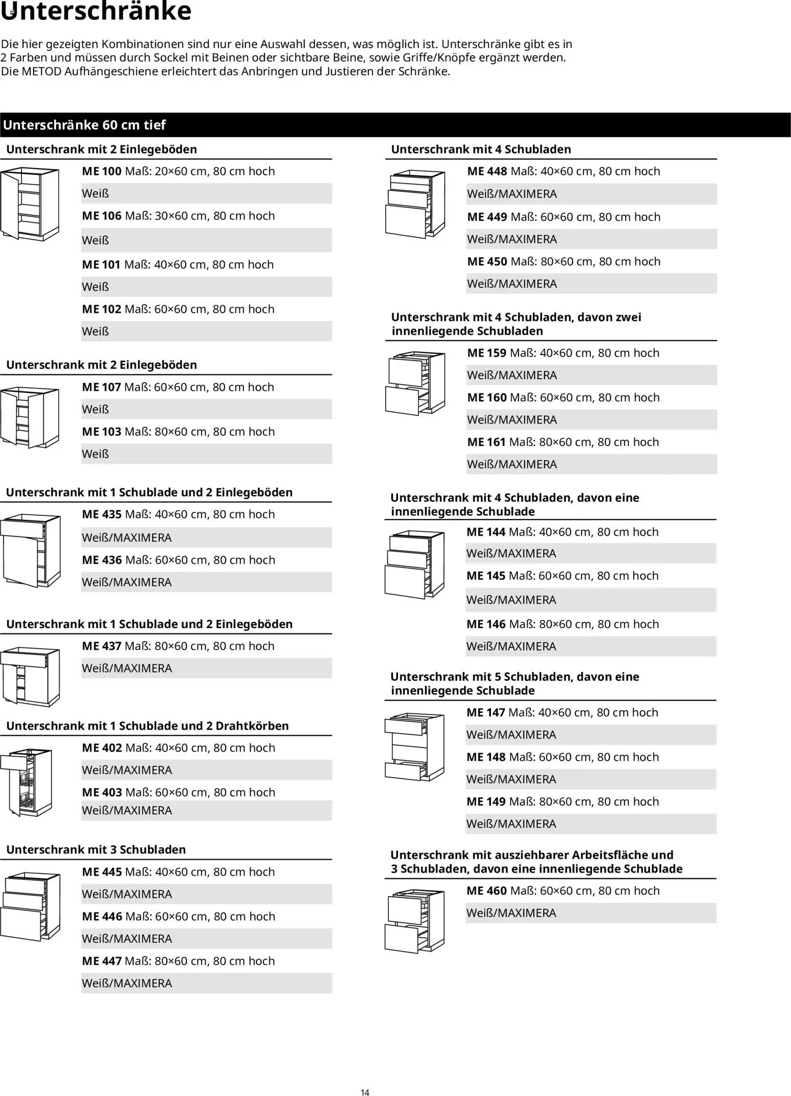 Ikea Küchensystem – gültig ab 02.01.2026 | Seite: 14 | Produkte: Unterschrank