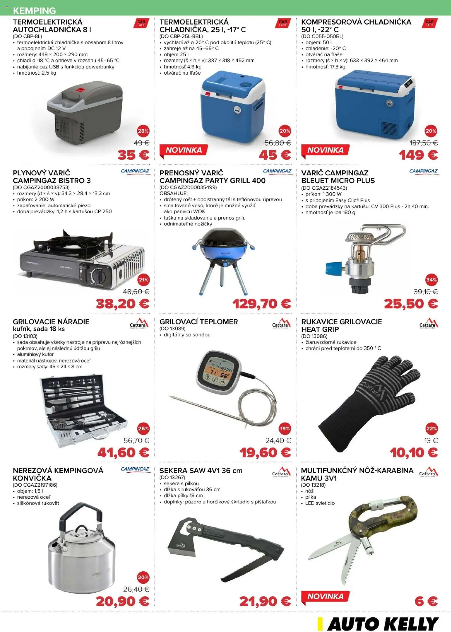 Nové Auto Kelly akcie – leták je platný od 28.04.2026 | Strana: 11 | Produkty: Chladnička, Náradie, Teplomer, Varič