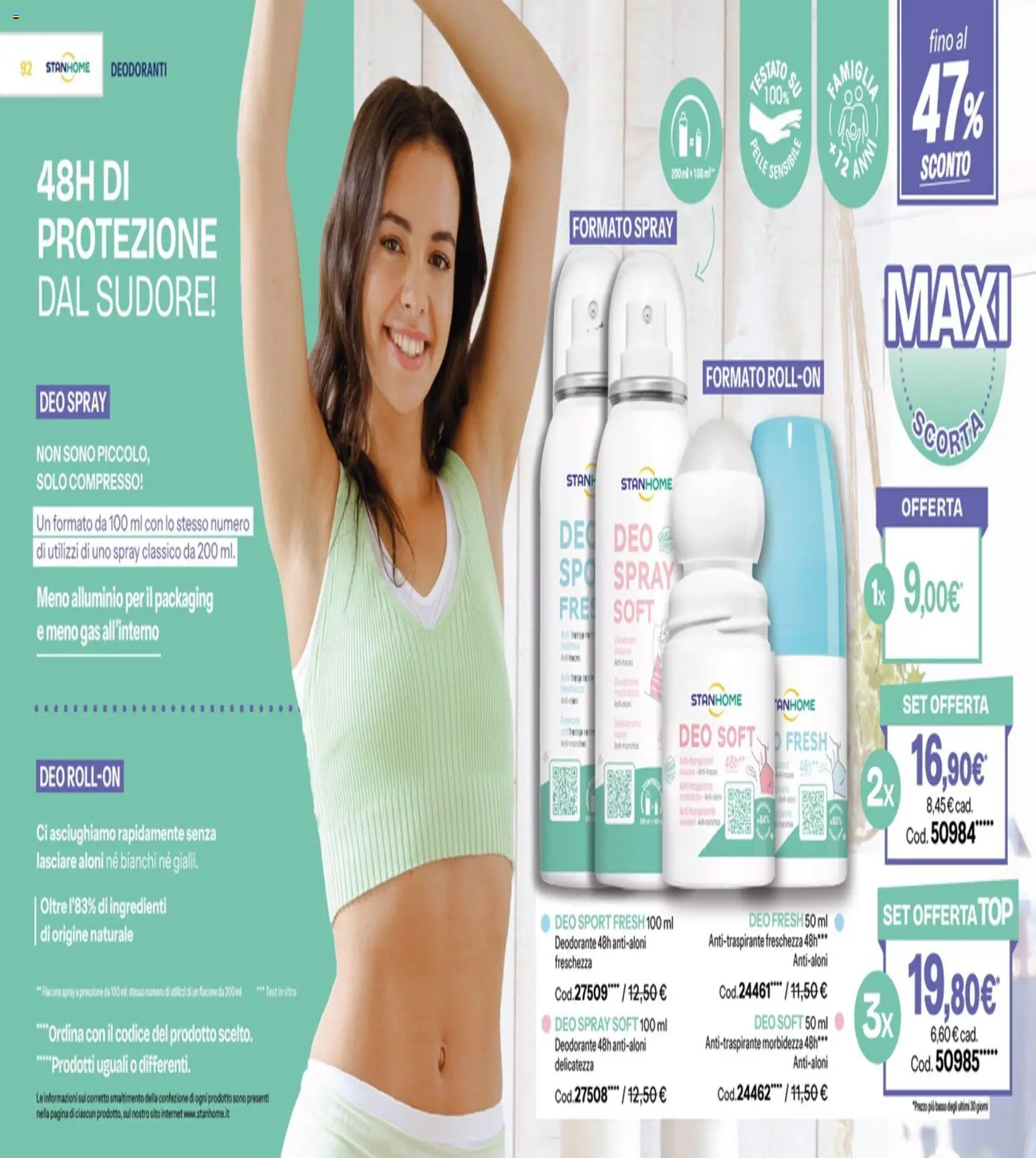Volantino Stanhome del 21.10.2025 | Pagina: 47 | Prodotti: Deodorante, Antitraspirante, Top, Alluminio