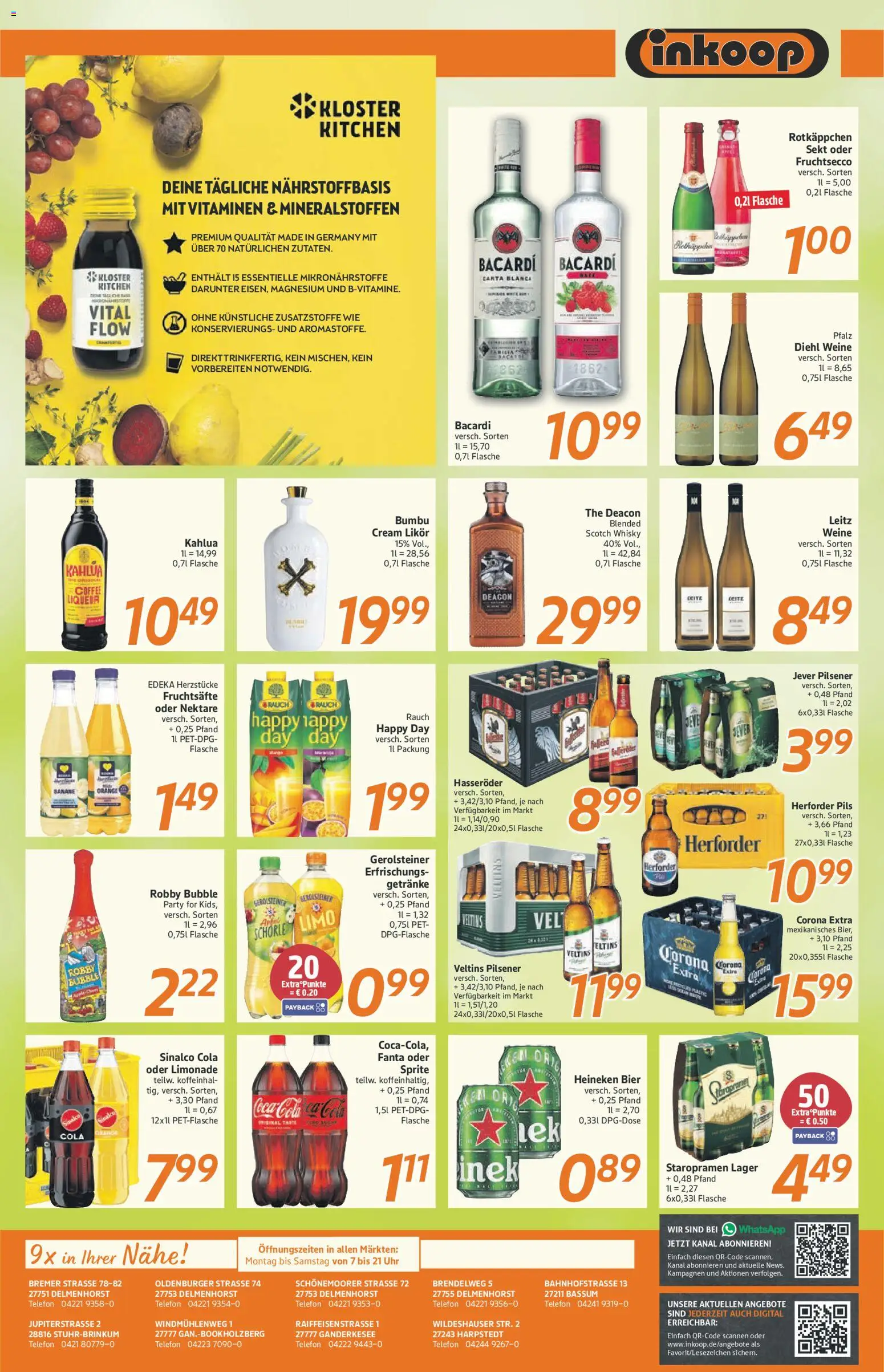 Inkoop Prospekt – gültig ab 07.04.2026 | Seite: 7 | Produkte: Bacardi, Sprite, Rotkäppchen, Uhr