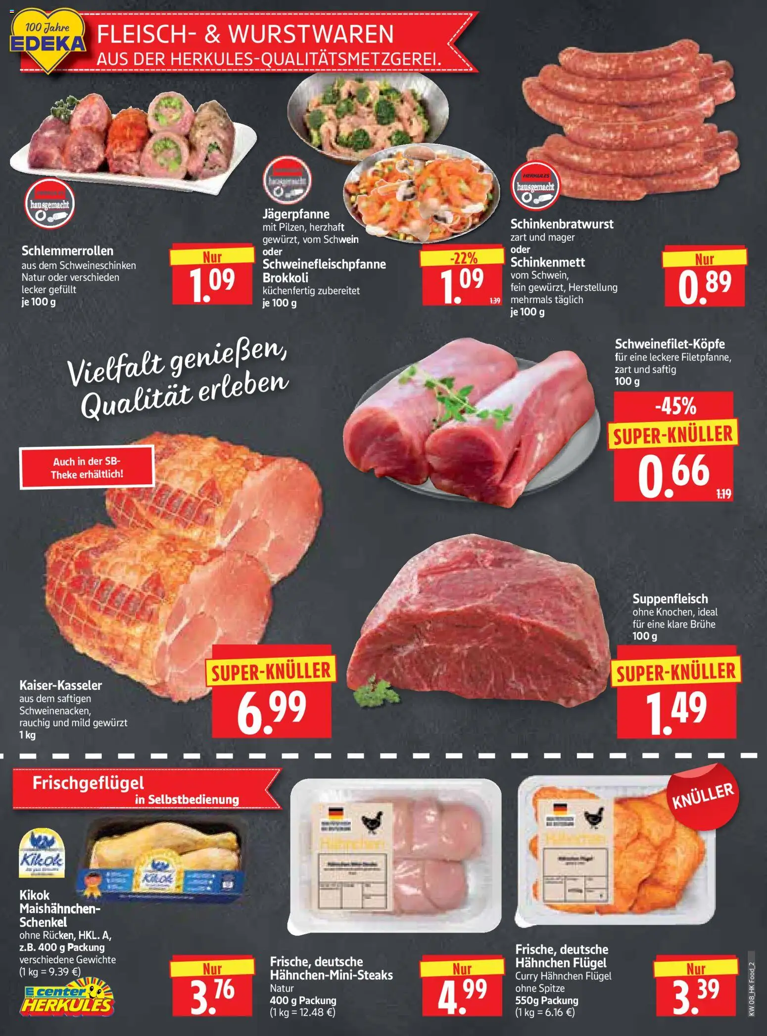 HERKULES Prospekt 	 – gültig ab 16.02.2026 | Seite: 2 | Produkte: Hahnchen, Theke, Suppenfleisch, Fleisch