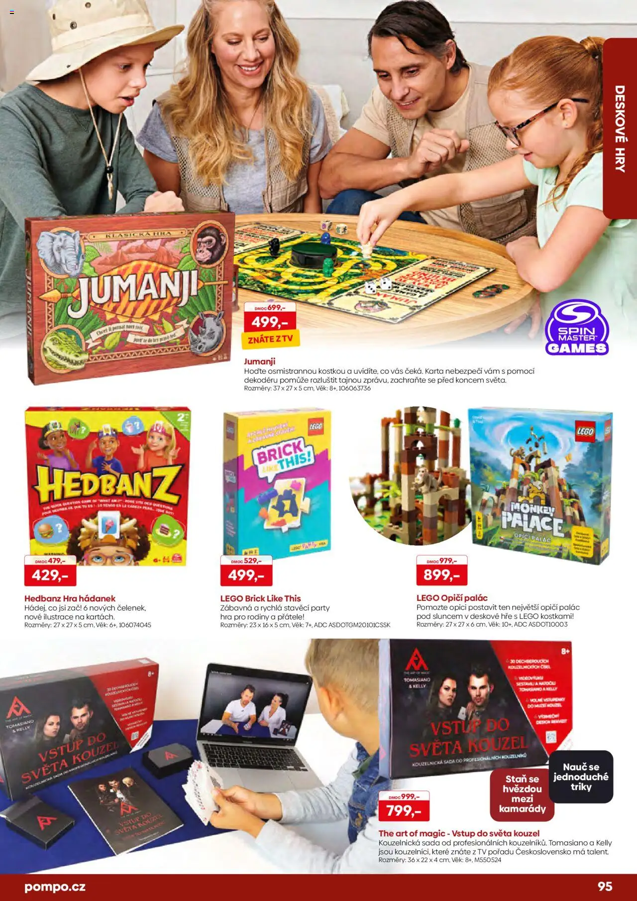 POMPO katalog Vánoce 2025 od 16.10.2025 | Strana: 95 | Produkty: LEGO, Tv, Hra, Deskové hry