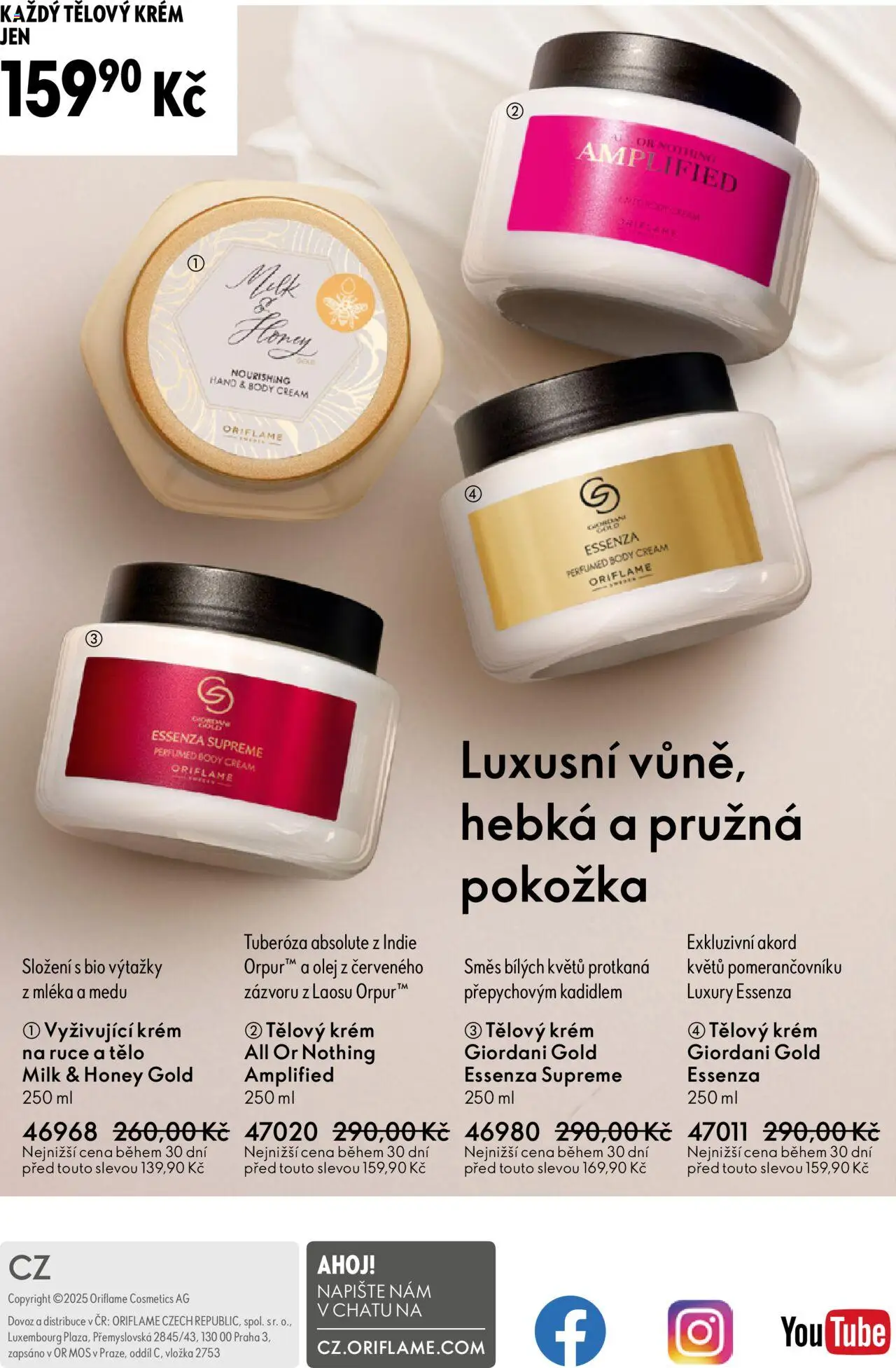 Oriflame katalog č.13/2025 od 07.09.2025 | Strana: 148 | Produkty: Tělový krém, Krém na ruce, Olej, Body