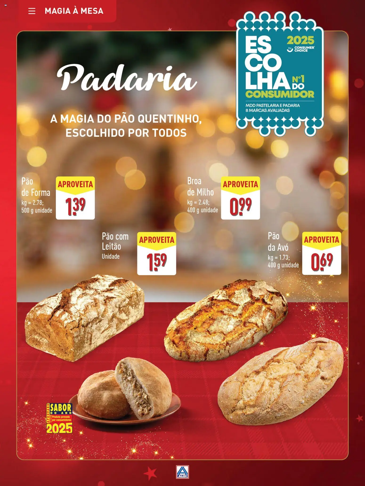 Aldi folheto │ válido de 22.11.2025 | Página: 7 | Produtos: Padaria, Mesa, Pão, Milho