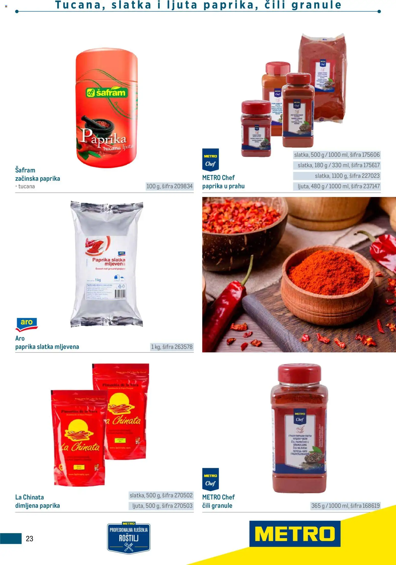 Metro katalog | vrijedi od 05.03.2026 | Stranica: 23 | Proizvodi: Roštilj, Paprika, Čili