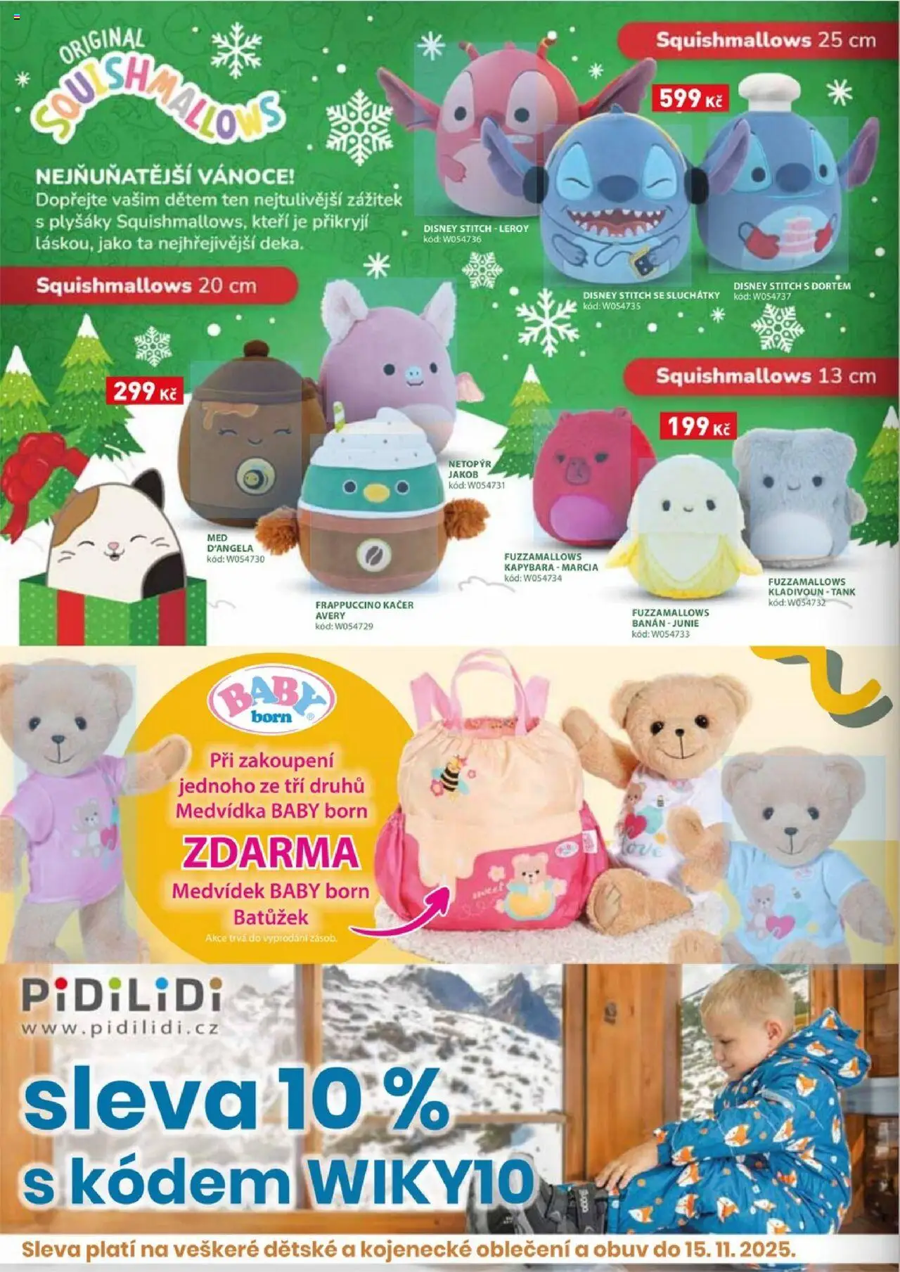 Wiky katalog - Vánoce 2025 od 14.10.2025 | Strana: 16 | Produkty: Banán, Kojenecké oblečení, Oblečení, Stitch