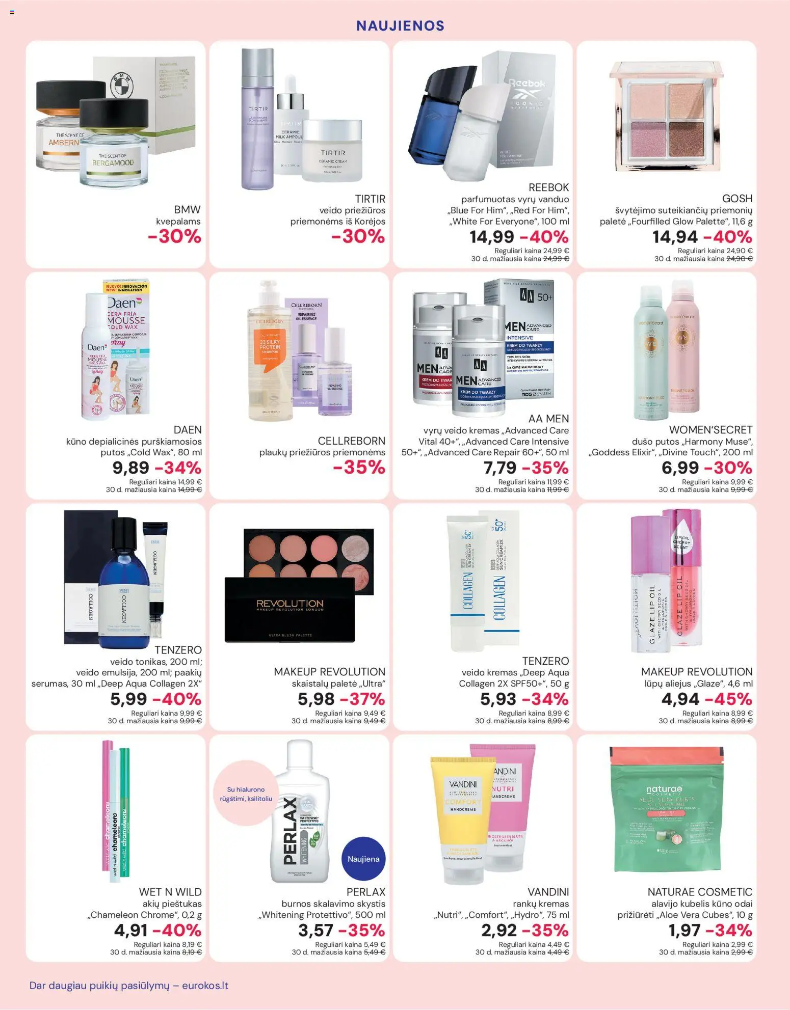 Eurokos akcijos nuo 02.01.2026 | Puslapis: 16 | Prekių: Akių pieštukas, Kremas, Aliejus, Rankų kremas