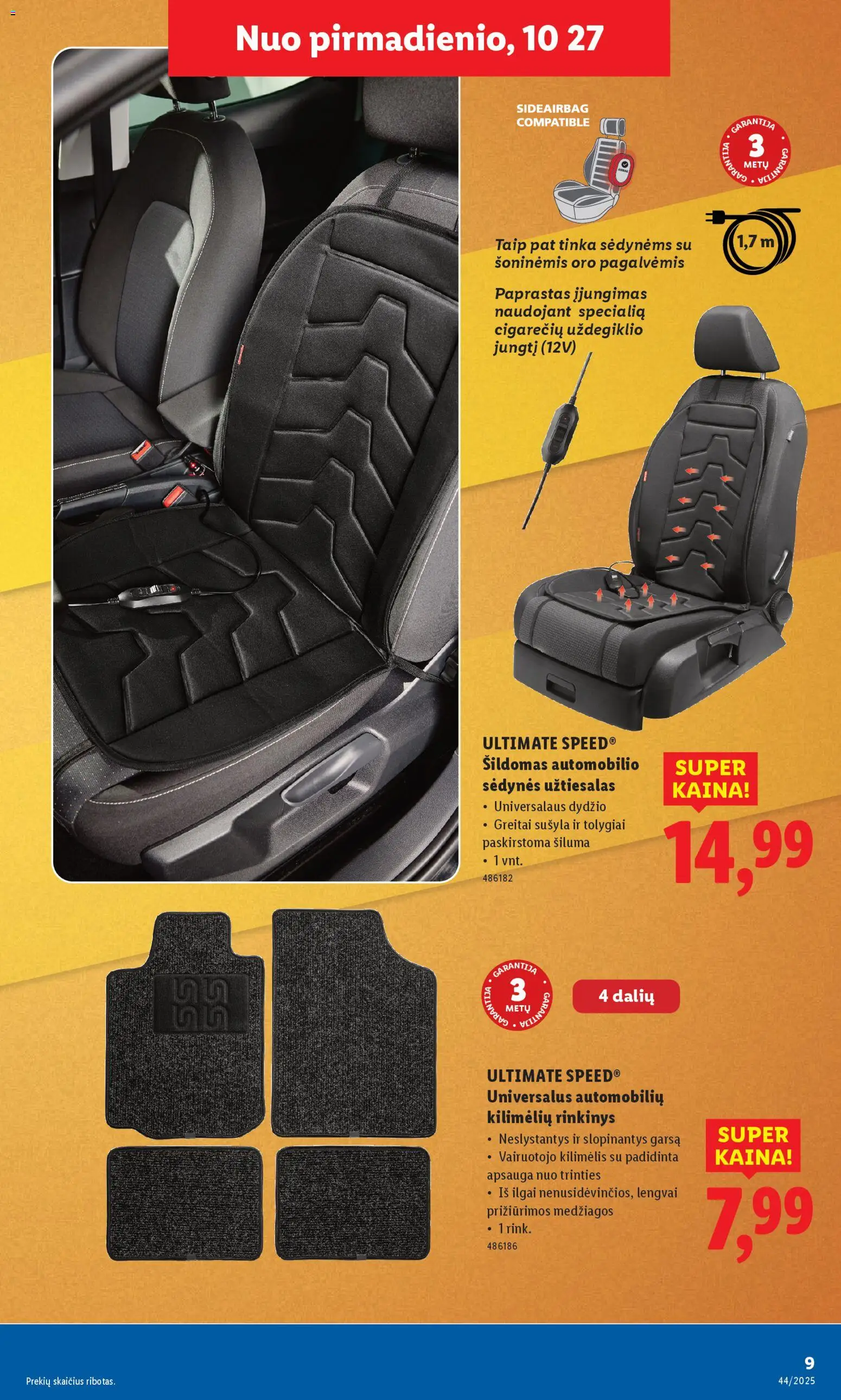 LIDL akcijos nuo 27.10.2025 | Puslapis: 9 | Prekių: Kilimėlis, Užtiesalas