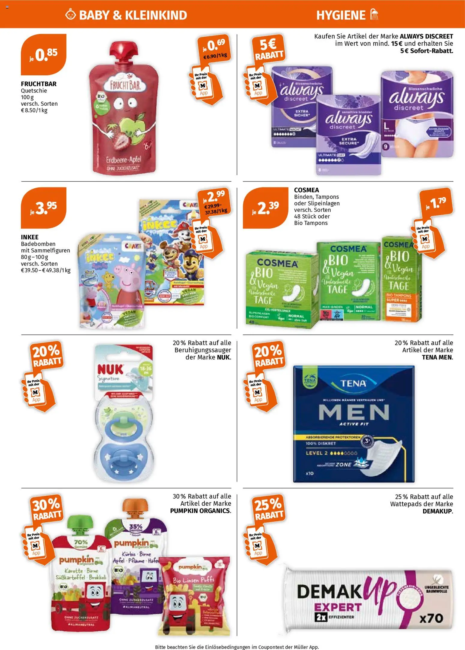 Müller Prospekt – gültig ab 30.03.2026 | Seite: 6 | Produkte: Äpfel, Brokkoli, Birne, Karotte