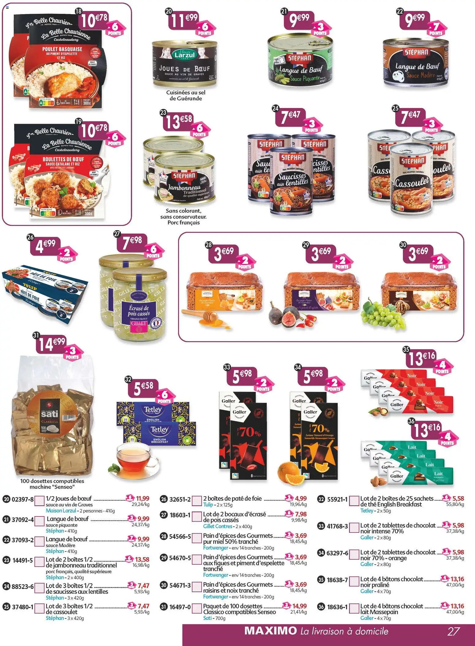 {H1} | Page: 27 | Produits: Tablettes de chocolat, Piment d'espelette, Piment, Noix