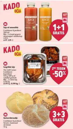 Sap of smoothie, Combineer & profiteer 500 ml Bijv.: 2 x koud geperst sinaasappel-aardbeisap - Voorbeeld van een folder van Delhaize, geldig van 15.01.2026 | Pagina: 11