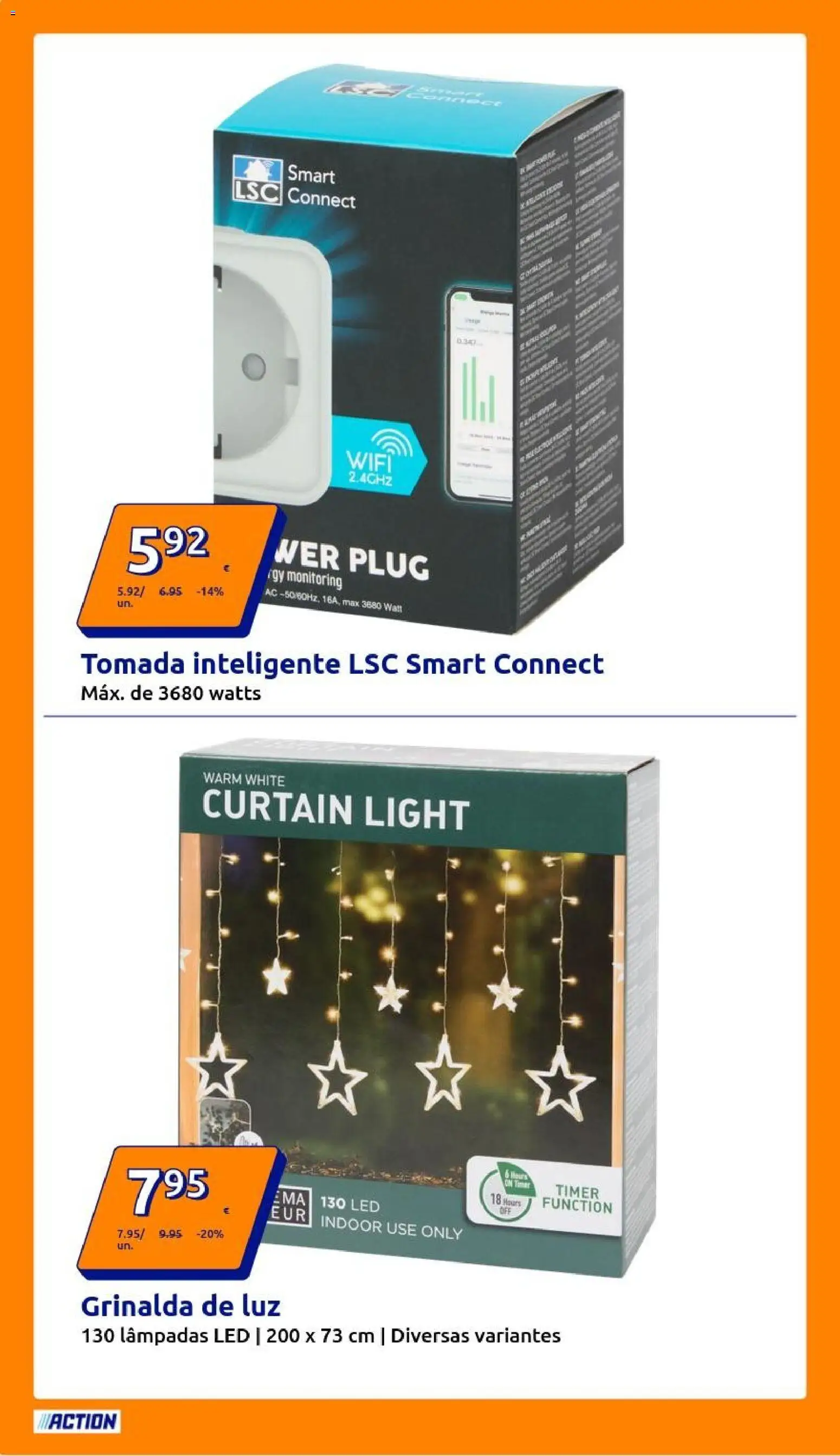 Action - Action PT week 50 2025 │ válido de 10.12.2025 | Página: 26 | Produtos: Lâmpadas, Tomada
