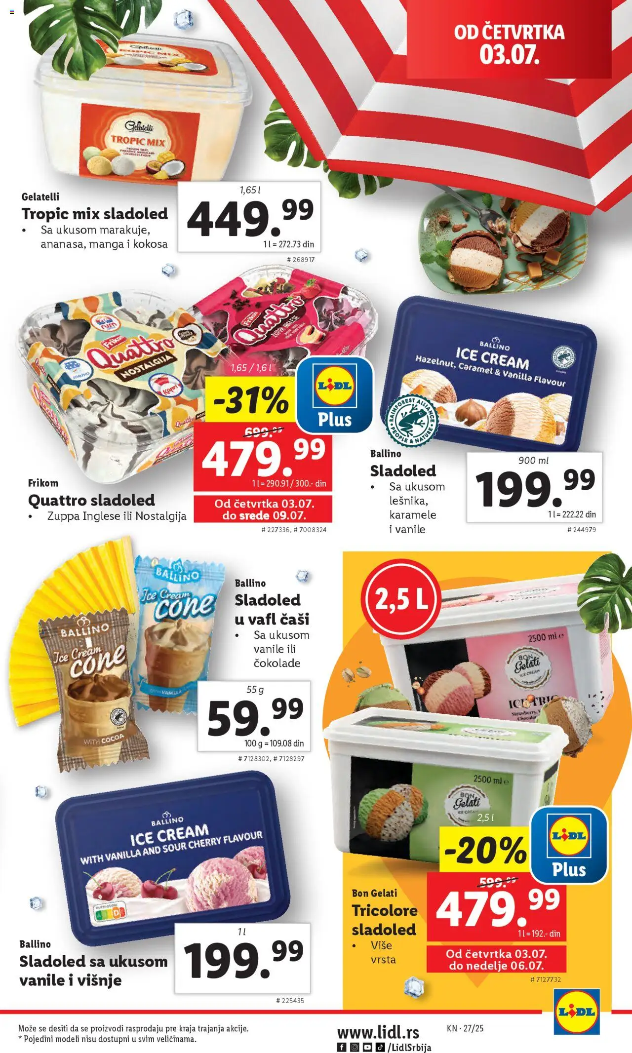 Lidl katalog - važi od 03.07.2025 | Strana: 31 | Proizvode: Sladoled