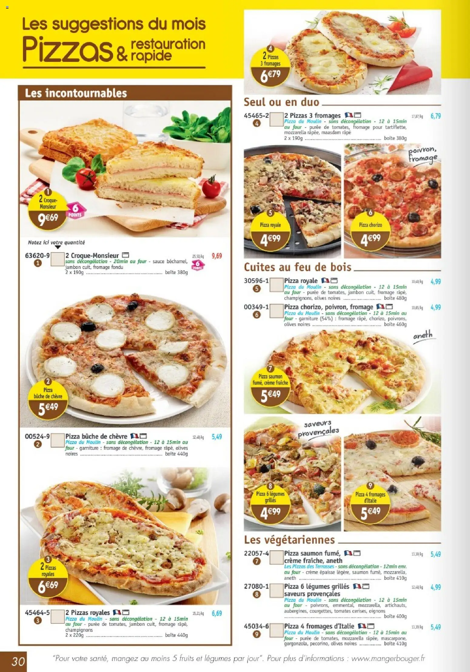 {H1} | Page: 30 | Produits: Chorizo, Fromage, Pizza, Oignons