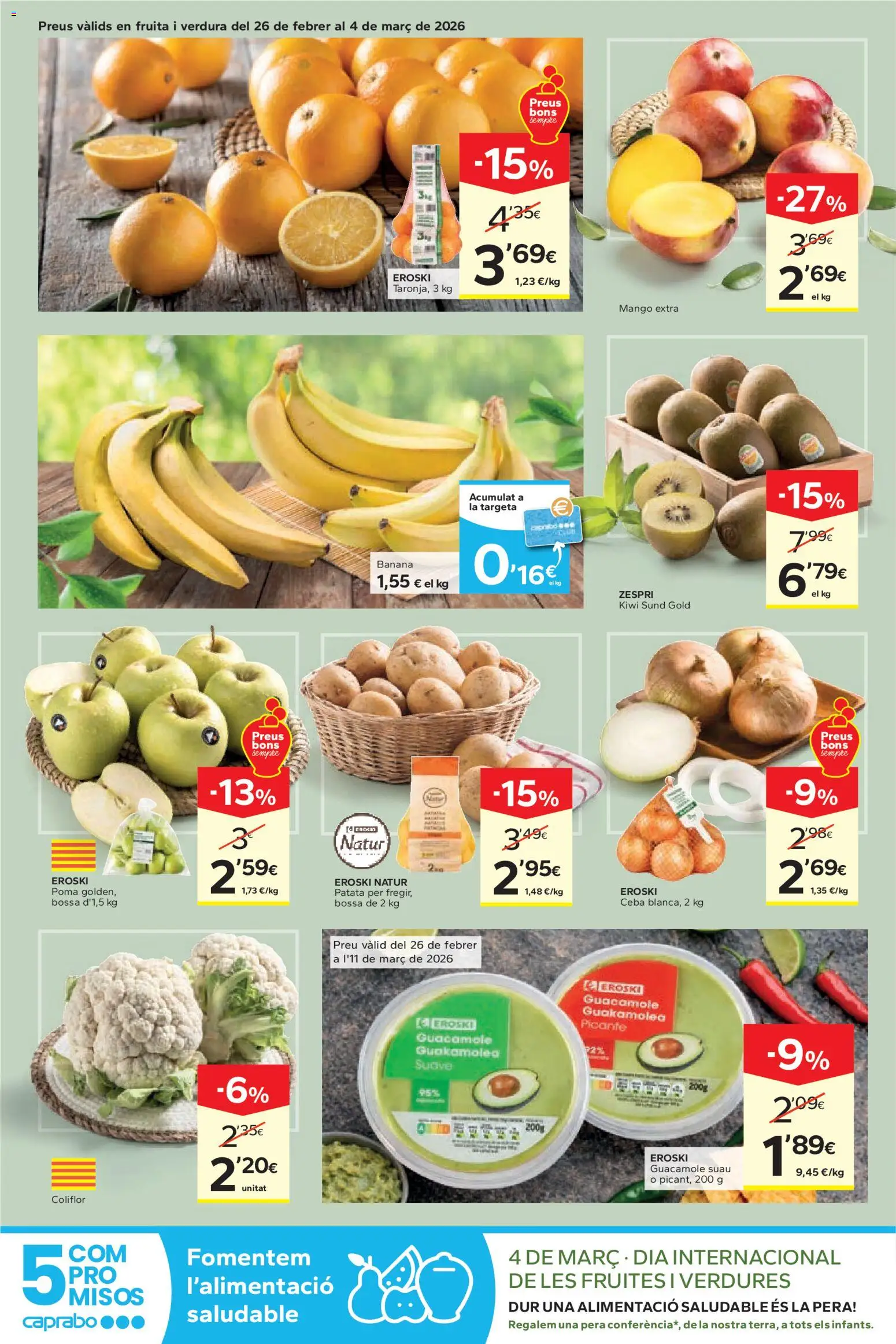 Caprabo folleto │ válido desde el 26.02.2026 | Página: 4 | Productos: Guacamole, Kiwi, Ρούτερ