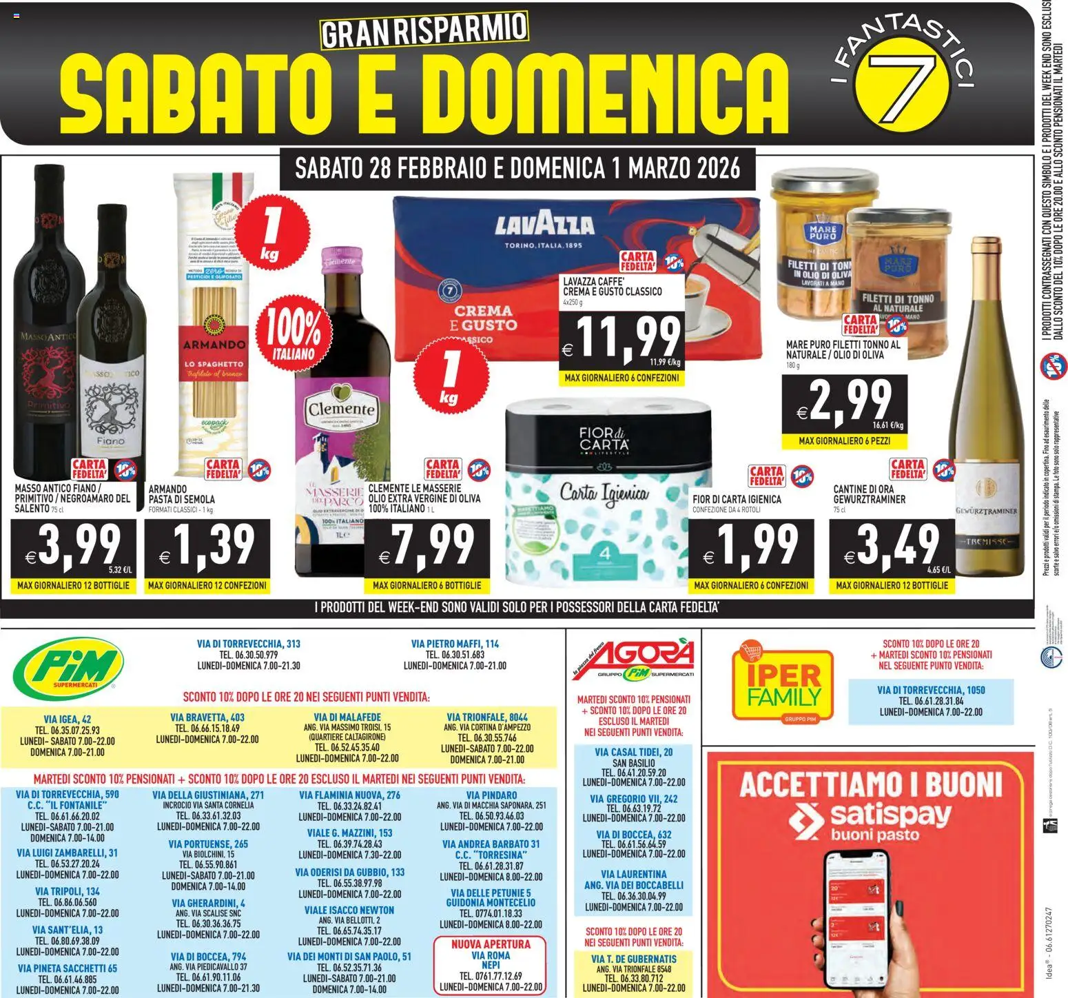 Volantino PIM Supermercati del 25.02.2026 | Pagina: 24 | Prodotti: Crema, Pasta, Olio extra vergine, Olio di Oliva