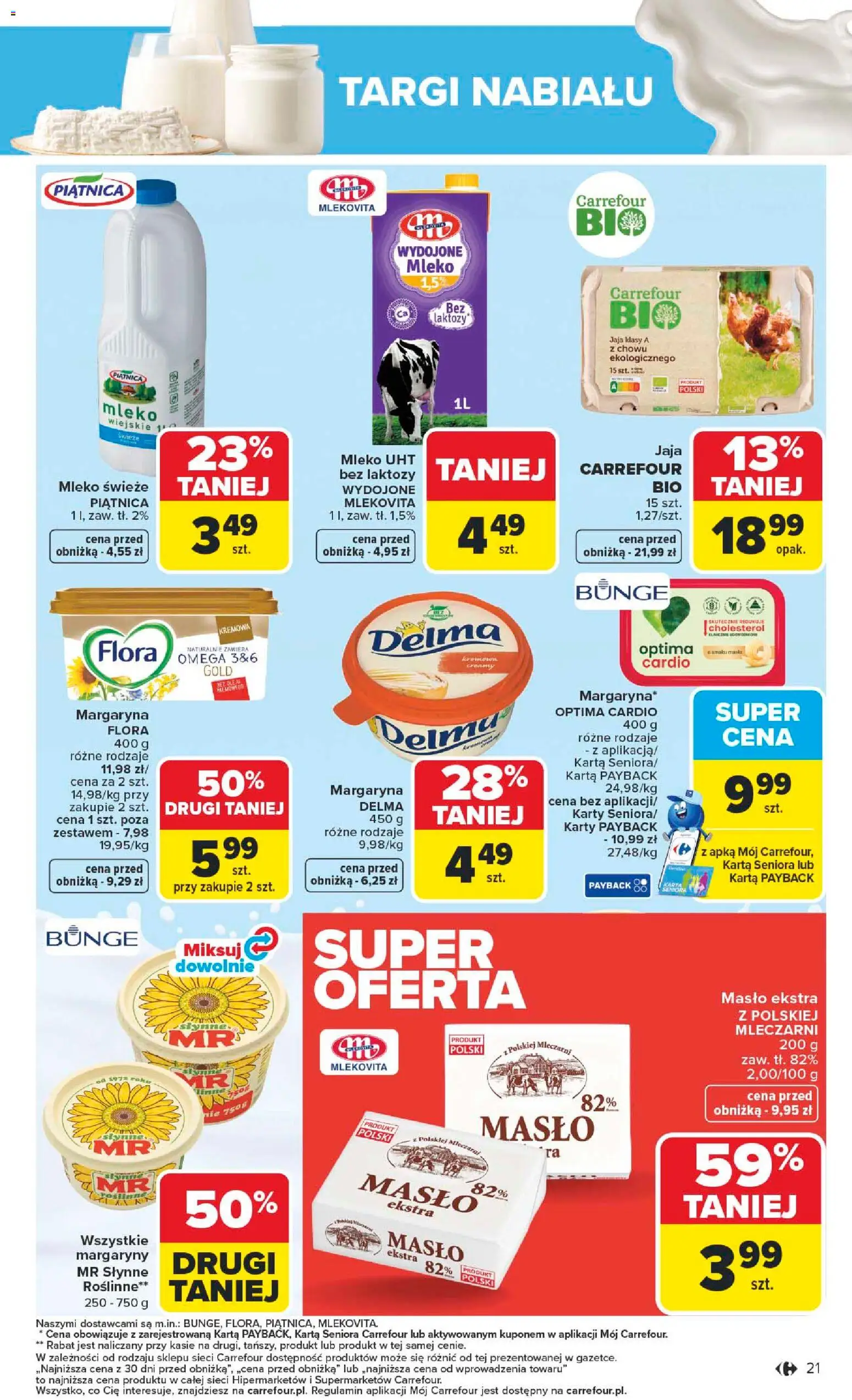 Carrefour Gazetka od 19.01.2026 | Strona: 23 | Produkty: Optima cardio, Margaryna, Mleko, Masło