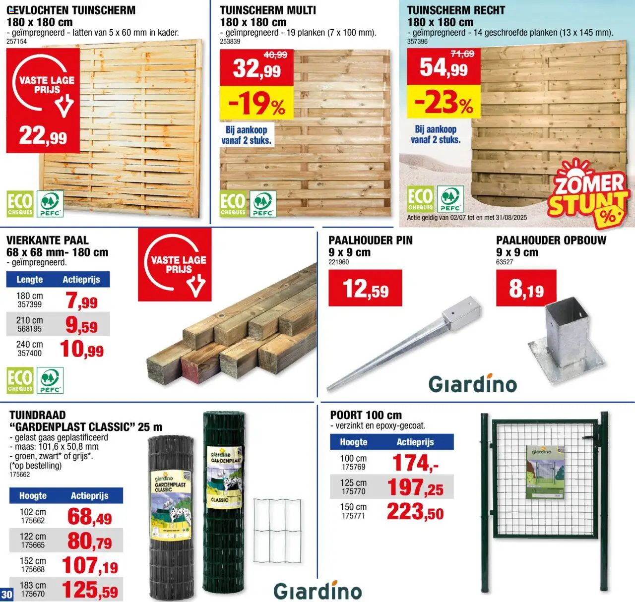  | Pagina: 30 | Producten: Paal, Planken, Pin