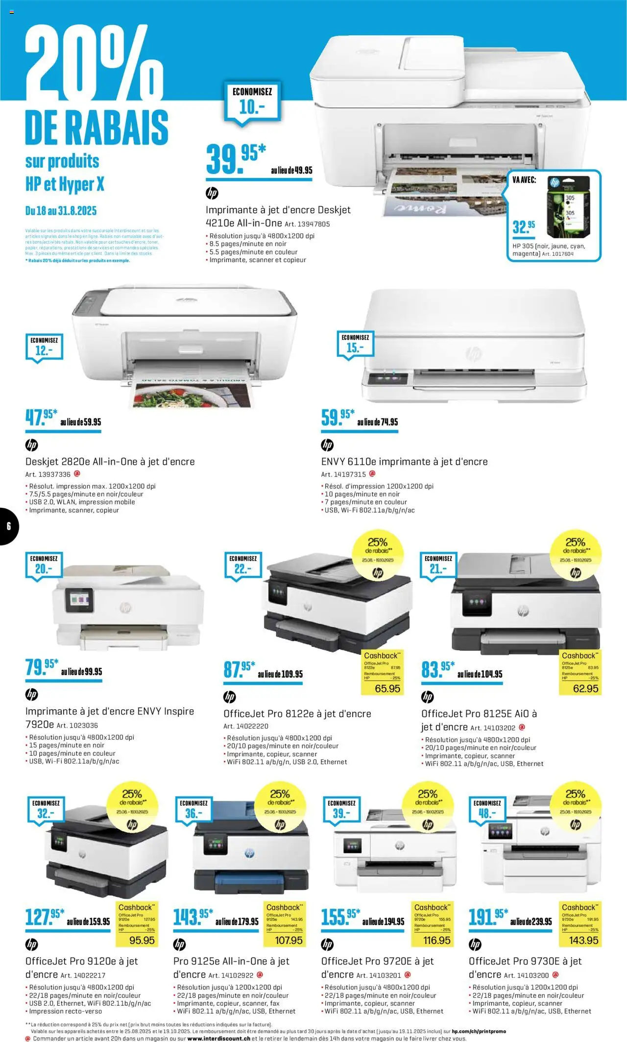 Interdiscount Aktionen FR ab 25.08.2025 | Seite: 6 | Produkte: Usb, HP
