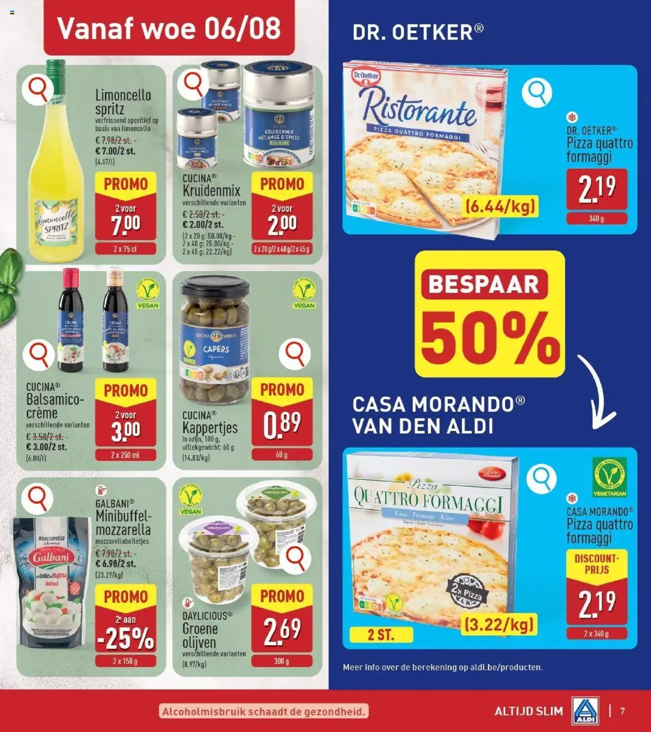 {H1} | Pagina: 7 | Producten: Pizza, Mozzarella, Olijven, Crème