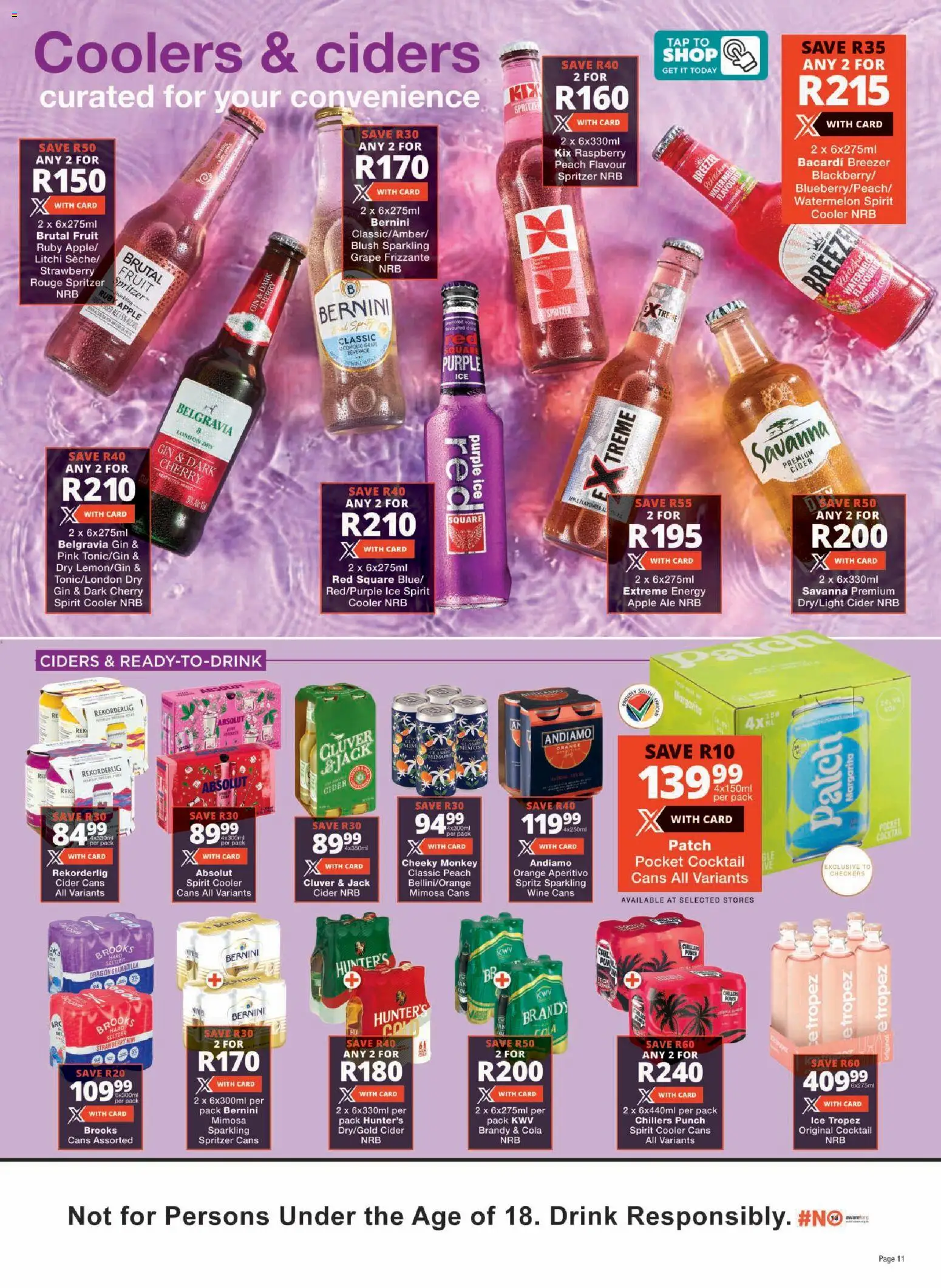 New Checkers catalogue – valid from 23.03.2026 | Page: 11 | Products: Brandy, Cider, Blush, Fruit