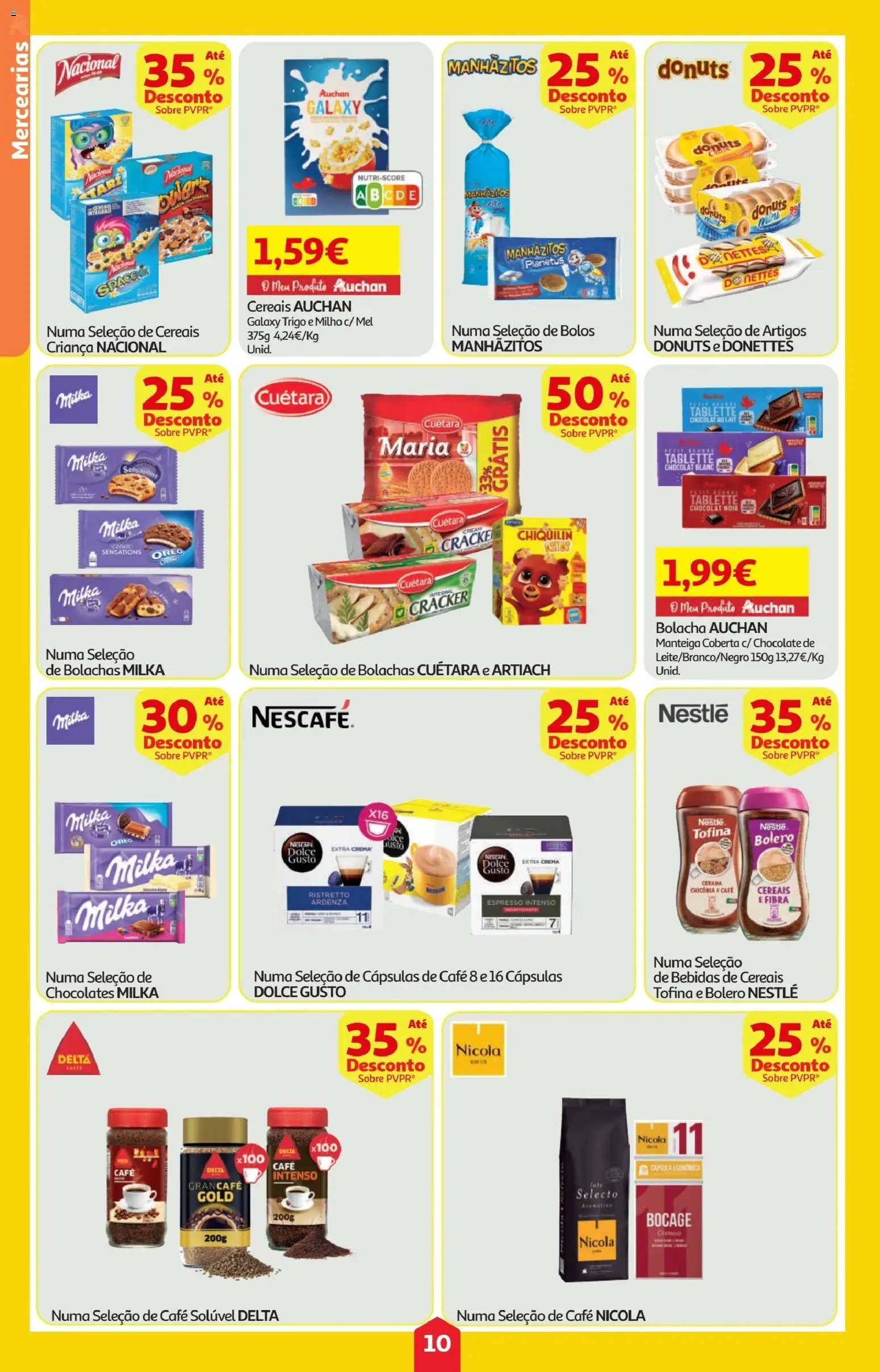 Minipreço folheto │ válido de 23.04.2026 | Página: 10 | Produtos: Manteiga, Chocolate, Mel, Dolce gusto