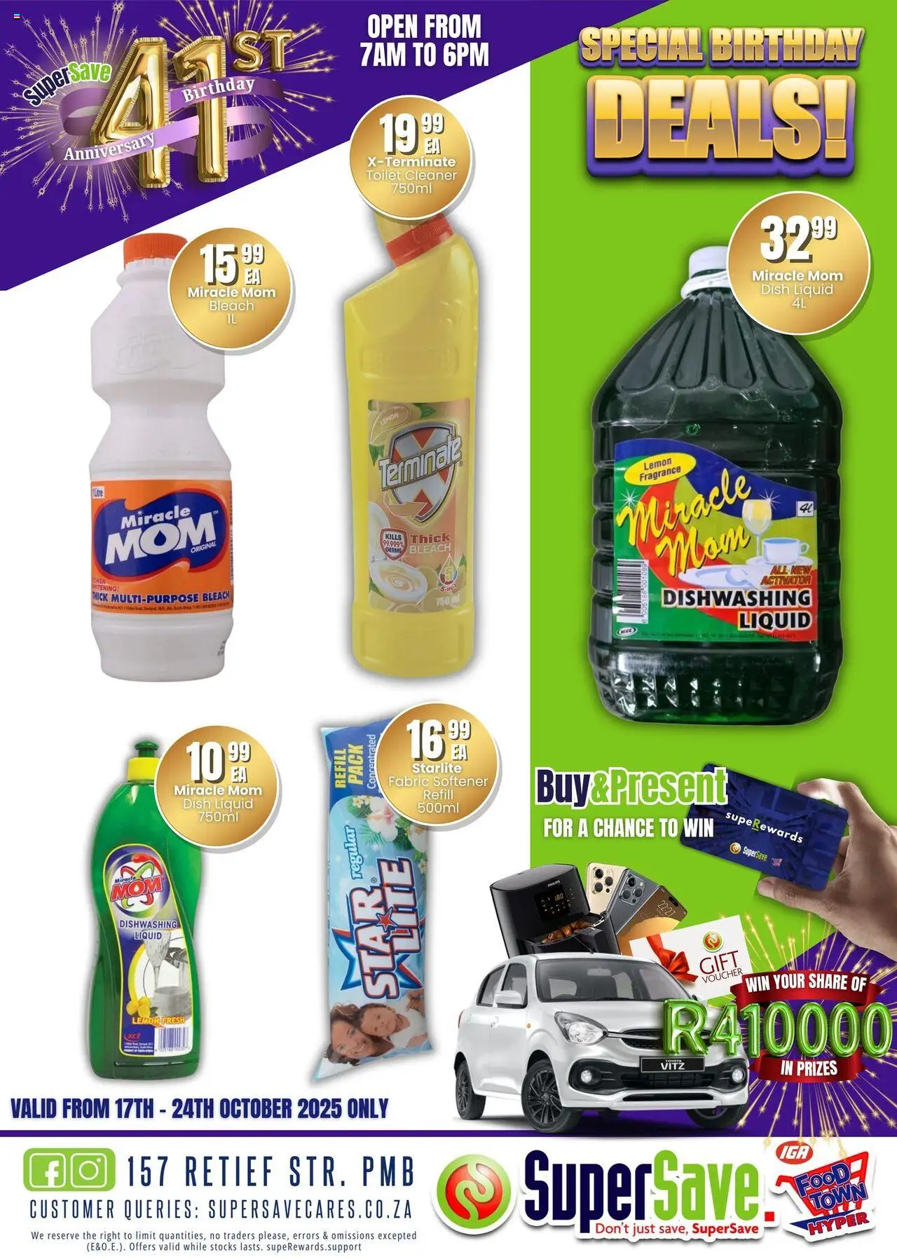 New Super Save catalogue – valid from 17.10.2025 | Page: 106 | Products: Toilet, Fragrance, Fabric softener, Dishwashing liquid