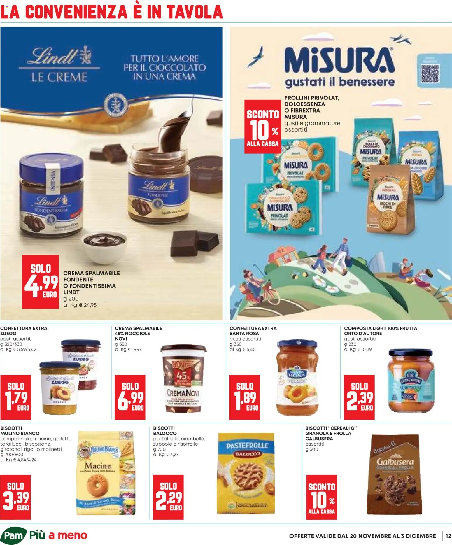 Volantino Panorama del 20.11.2025 | Pagina: 12 | Prodotti: Cioccolato, Cereali, Nocciole, Frollini