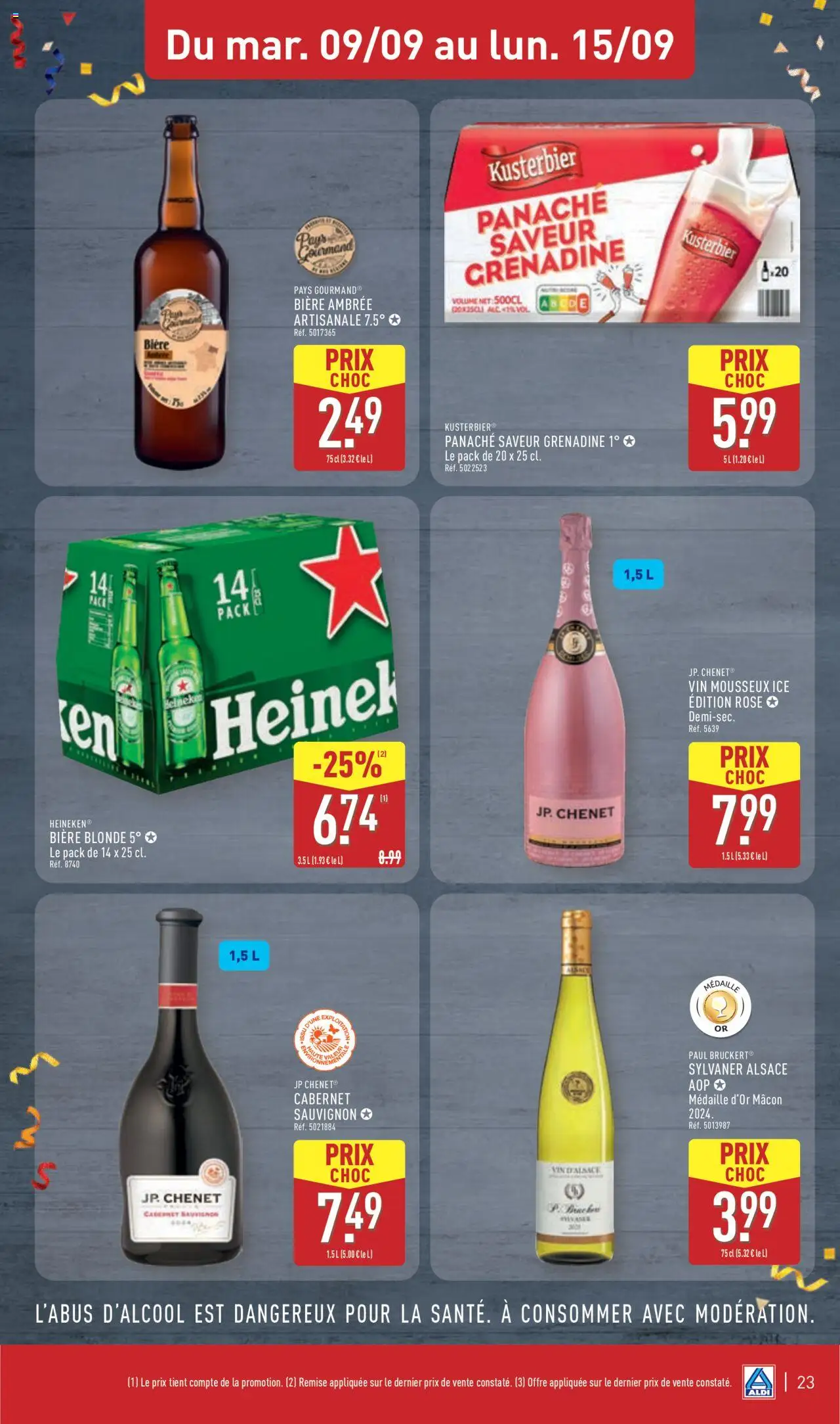  | Page: 26 | Produits: Vin mousseux, Bière blonde, Mousseux, Vin