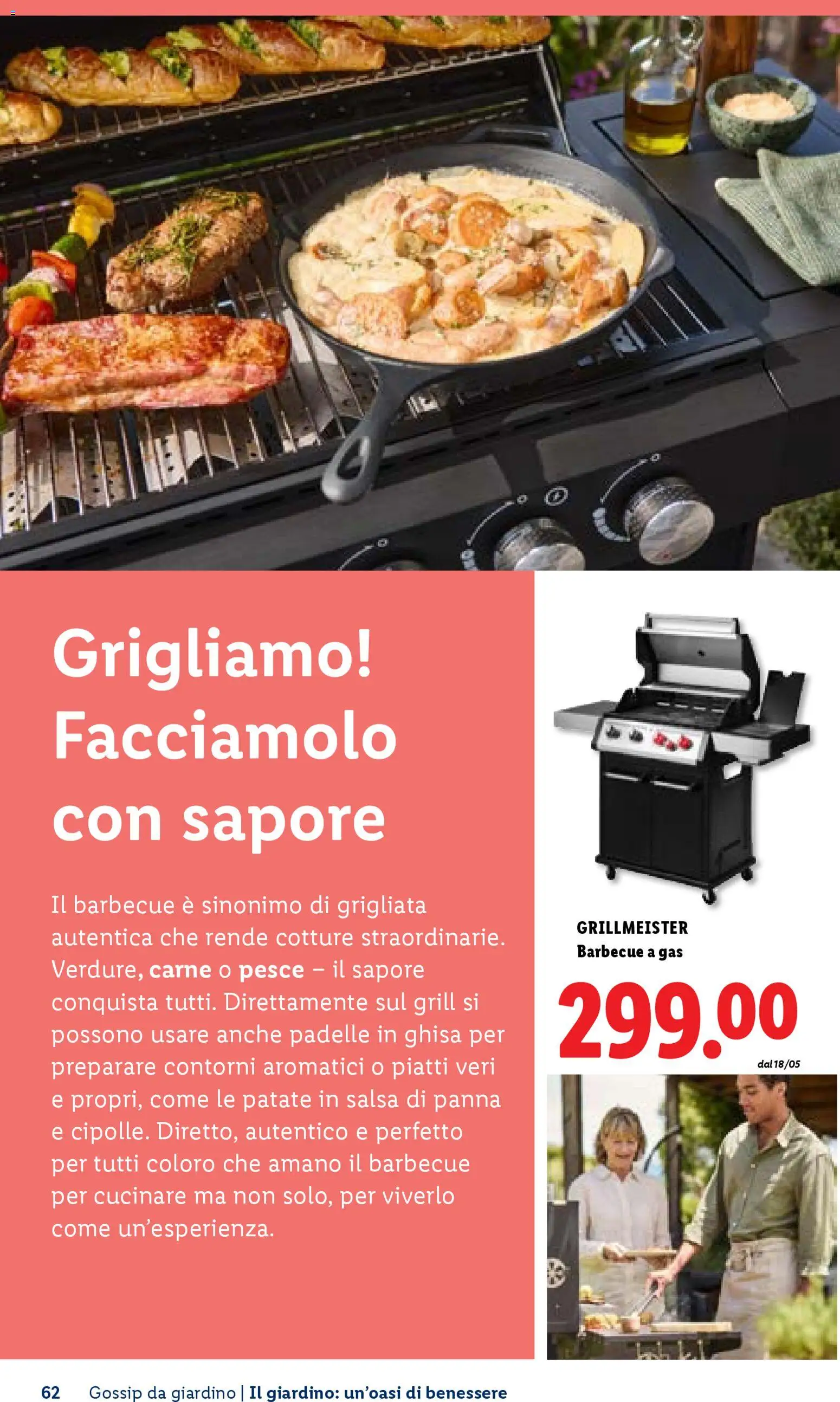 Volantino Lidl del 23.04.2026 | Pagina: 62 | Prodotti: Panna, Patate, Barbecue, Barbecue a gas
