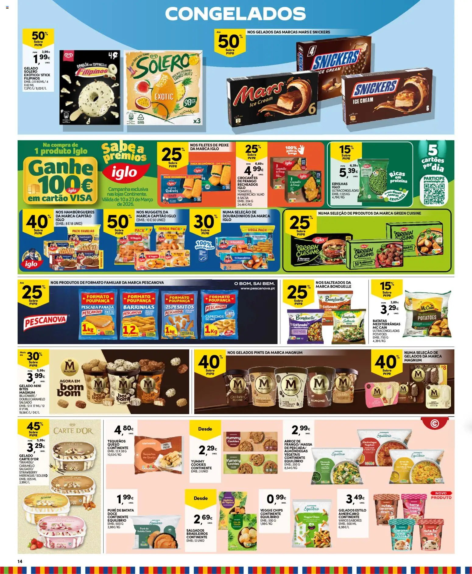 Continente - Madeira │ válido de 10.03.2026 | Página: 14 | Produtos: Frango, Pescada, Queijo, Nuggets