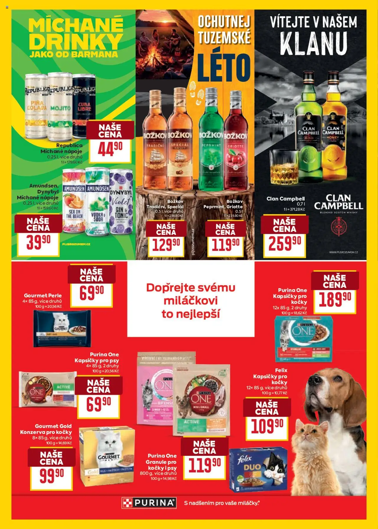 Billa Velký leták od 13.08.2025 | Strana: 14 | Produkty: Kapsičky pro kočky, Piña colada, Mojito, Republica