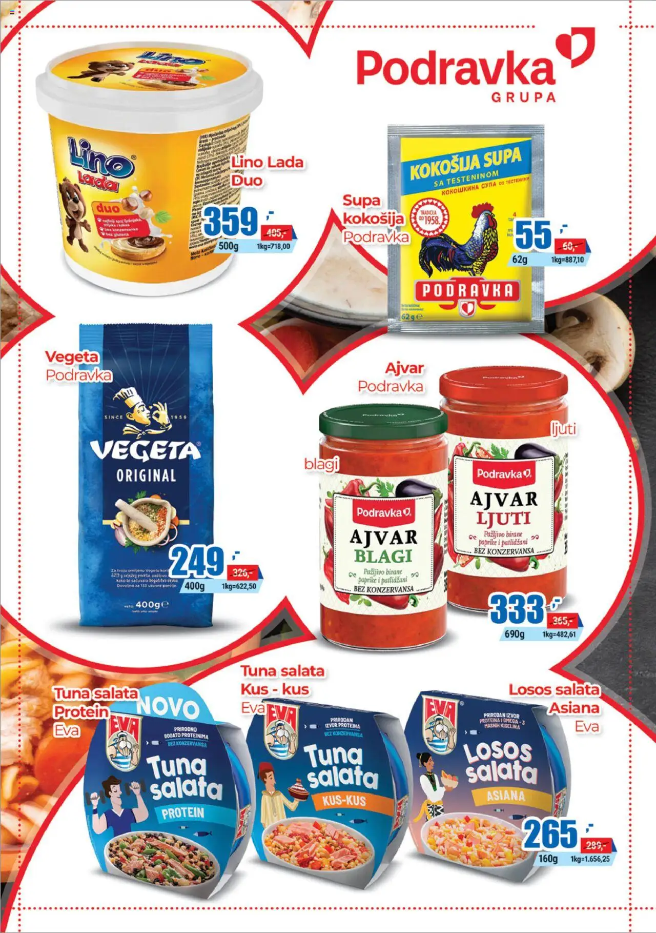 Trnava Promet katalog - važi od 15.10.2025 | Strana: 9 | Proizvode: Protein, Ajvar, Podravka, Lino lada