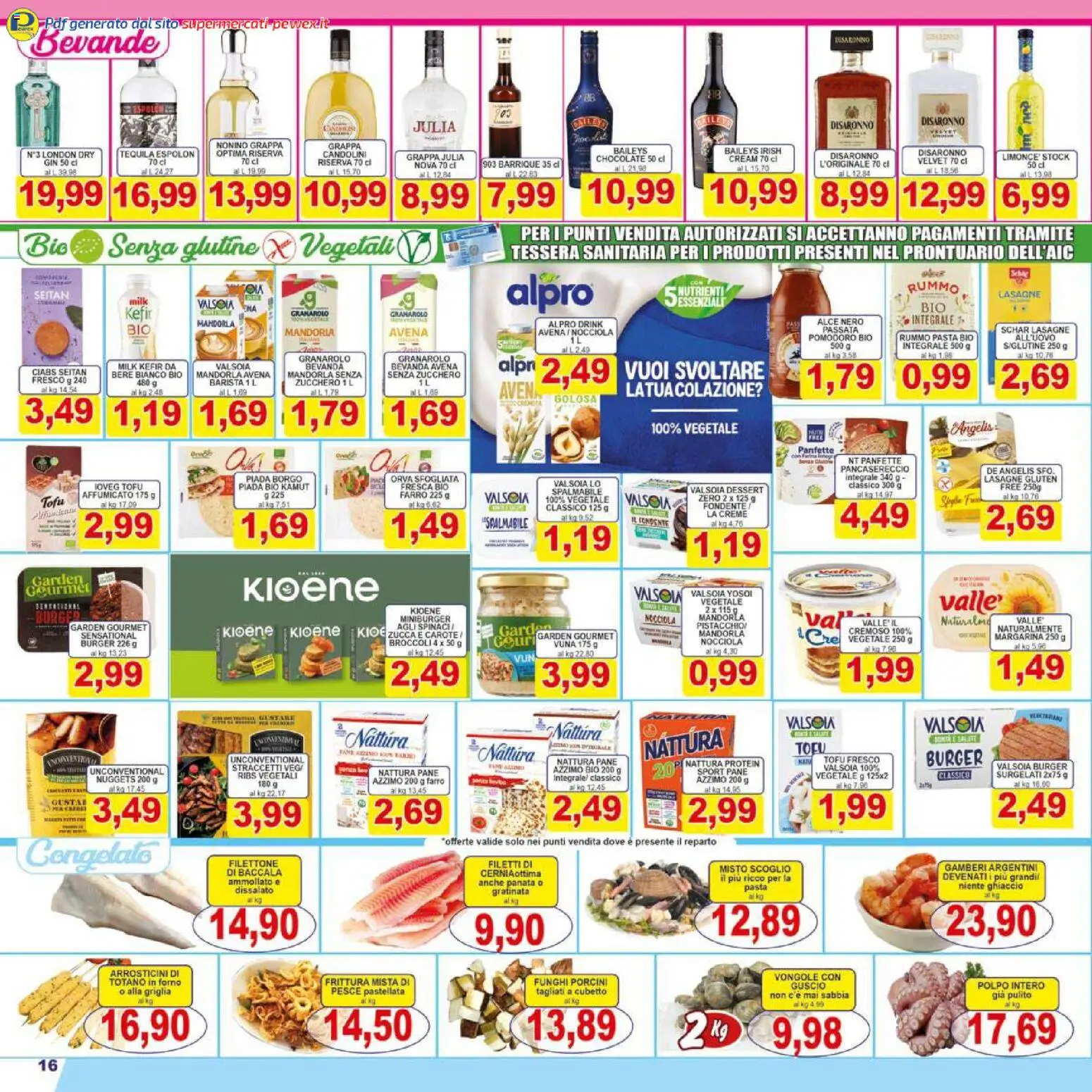 Volantino Pewex del 27.03.2026 | Pagina: 16 | Prodotti: Carote, Tofu, Totano, Seitan